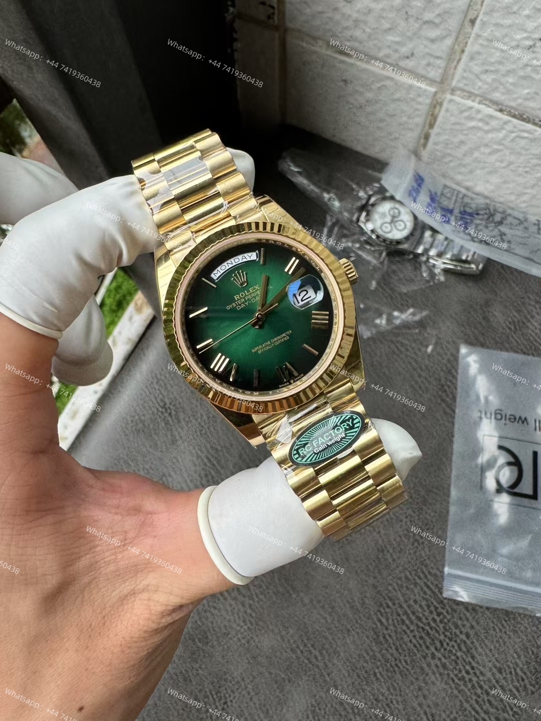 Rolex Day-Date m228238-0069 Green gradient dial  President bracelet 3255 Movement 209g (40mm) Best Super Clone