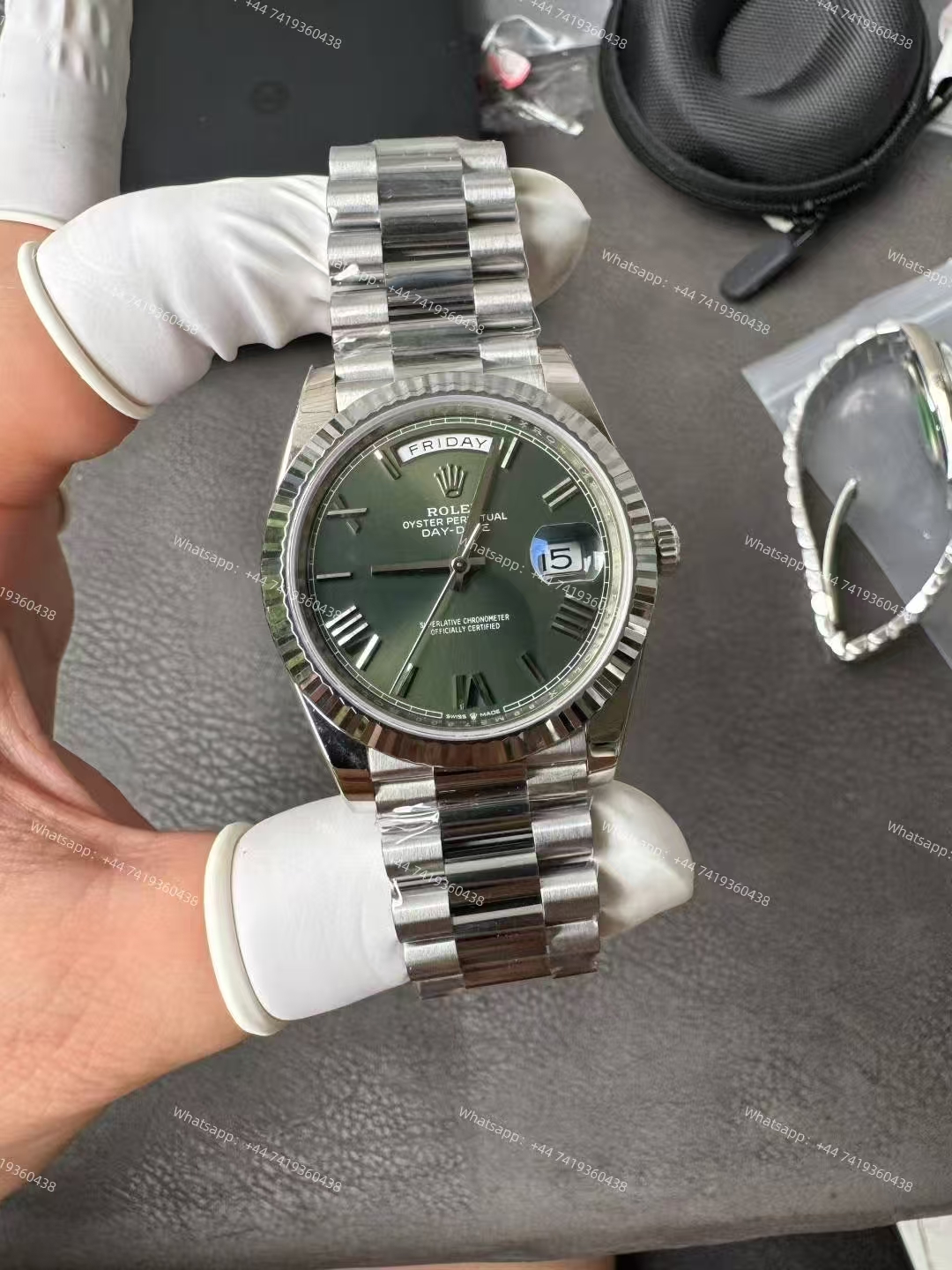 Rolex Day-Date m228239-0033 Olive green dial President bracelet 3255 Movement 209g (40mm) Best Super Clone