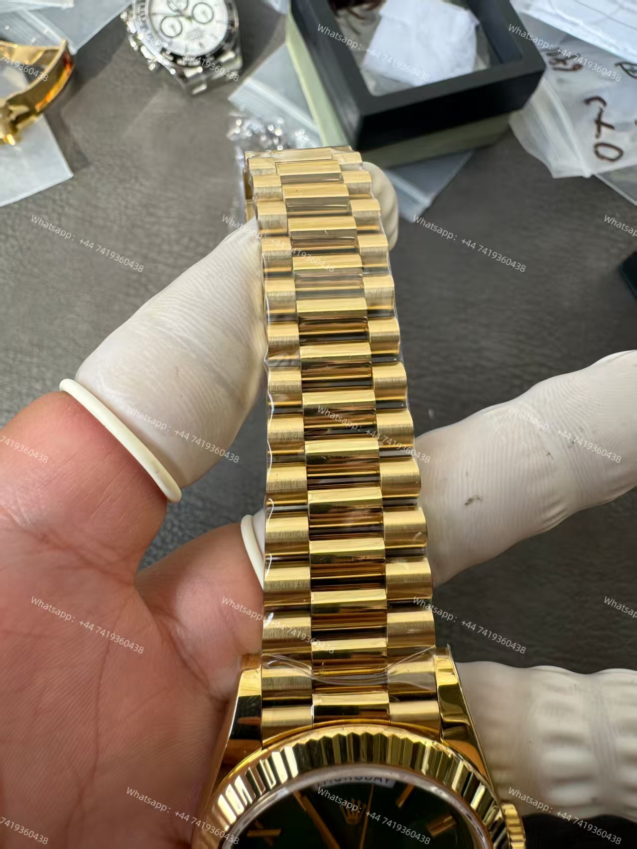 Rolex Day-Date m228238-0061 Gold green dial President bracelet 3255 Movement 209g (40mm) Best Super Clone
