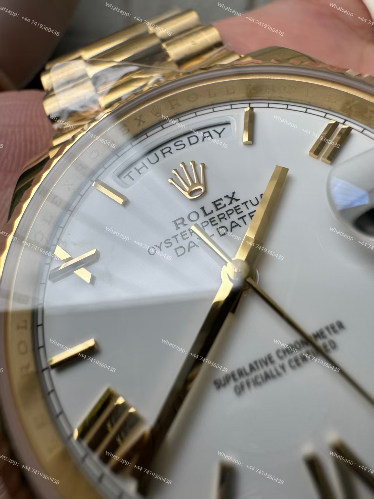 Rolex Day-Date m228238-0042 Gold white dial President bracelet 3255 Movement 209g (40mm) Best Super Clone