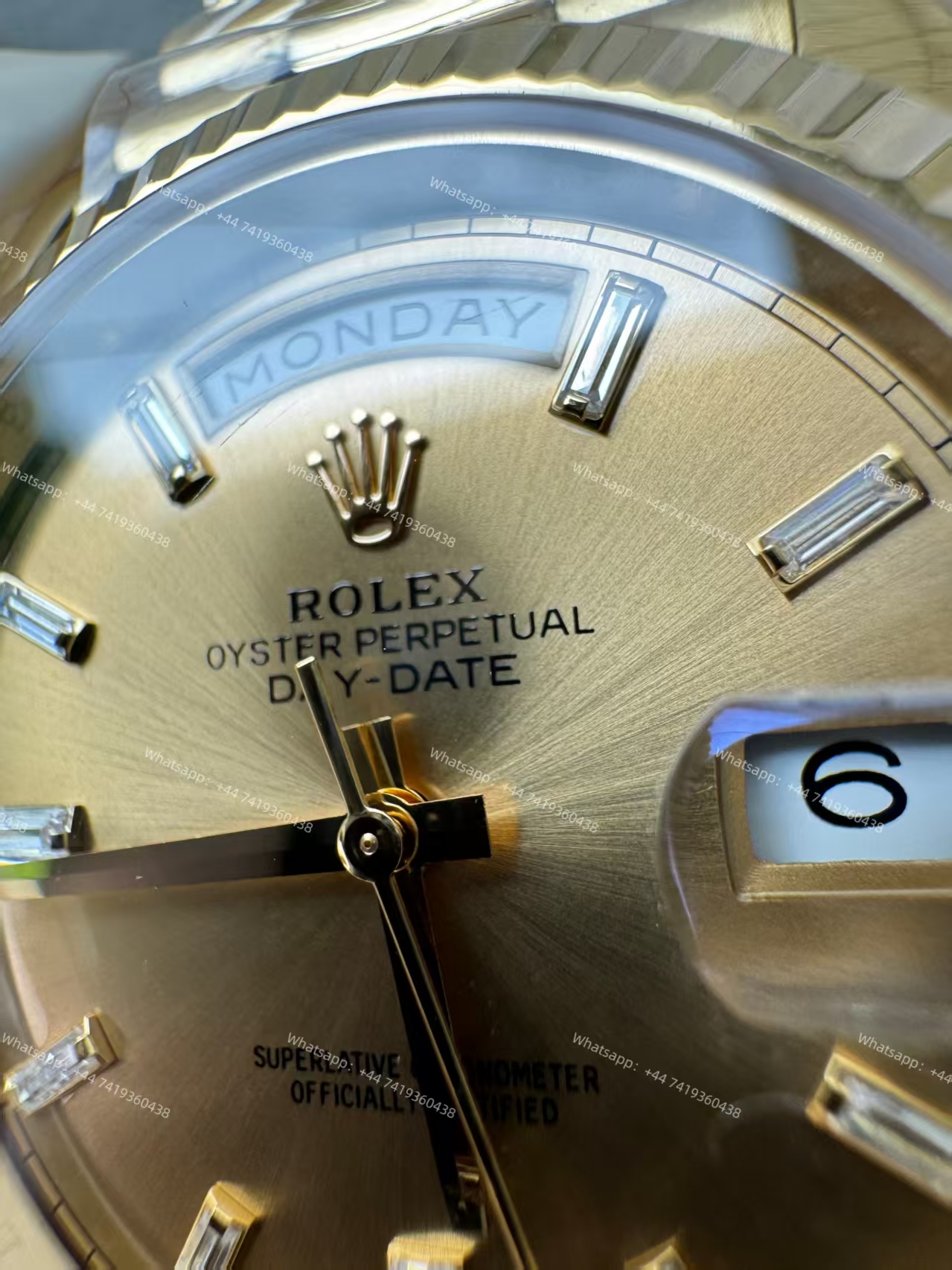 Rolex Day-Date m228238-0005 Gold Diamond Dial Presidential bracelet 3255 Movement 209g (40mm) Best Super Clone