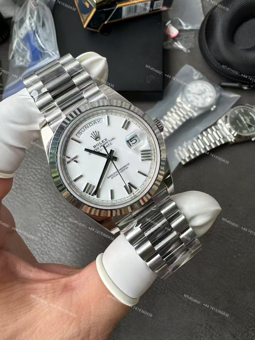 Rolex Day-Date m228239-0046 White dial President bracelet 3255 Movement 209g (40mm) Best Super Clone