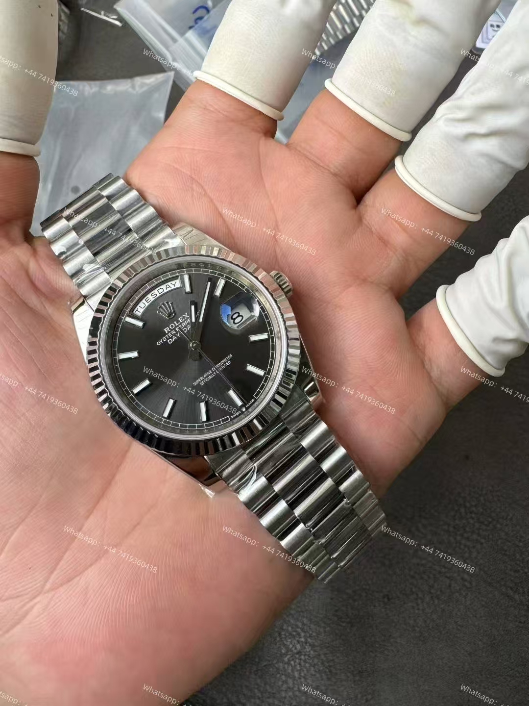 Rolex Day-Date m228239-0060 Gray dial President bracelet 3255 Movement 209g (40mm) Best Super Clone