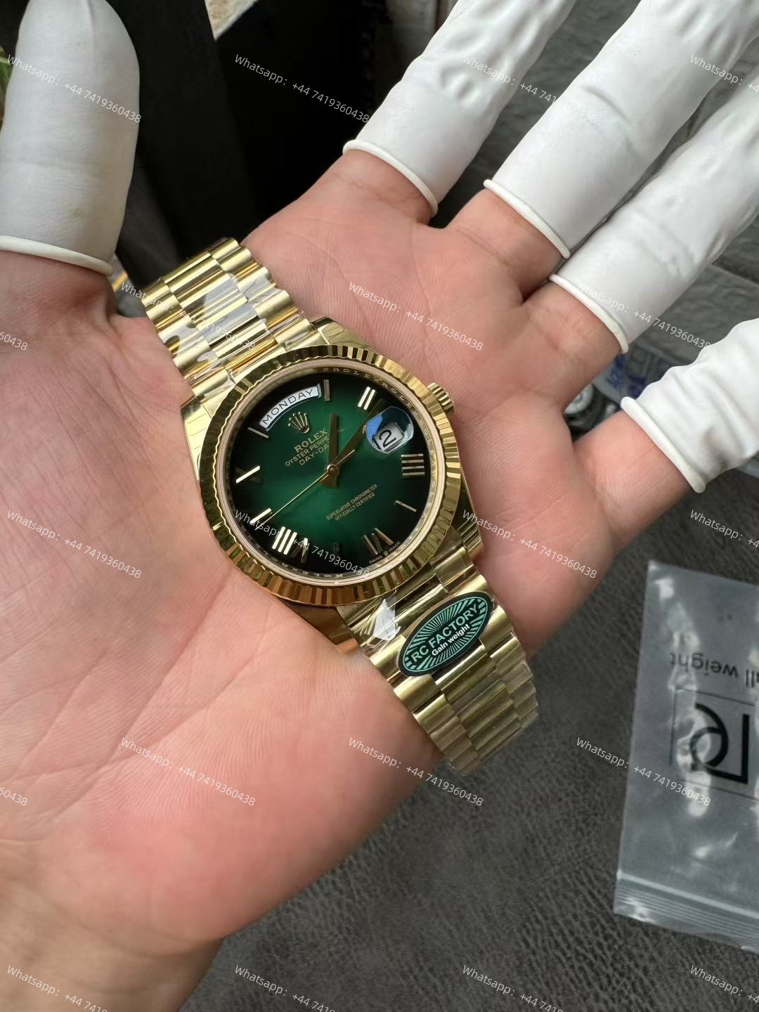 Rolex Day-Date m228238-0069 Green gradient dial  President bracelet 3255 Movement 209g (40mm) Best Super Clone