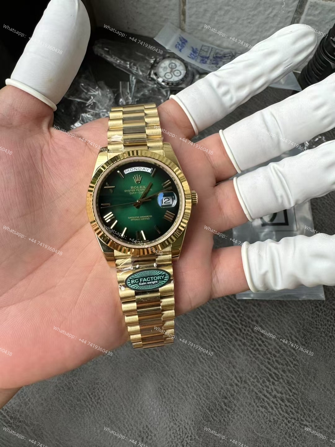 Rolex Day-Date m228238-0069 Green gradient dial  President bracelet 3255 Movement 209g (40mm) Best Super Clone