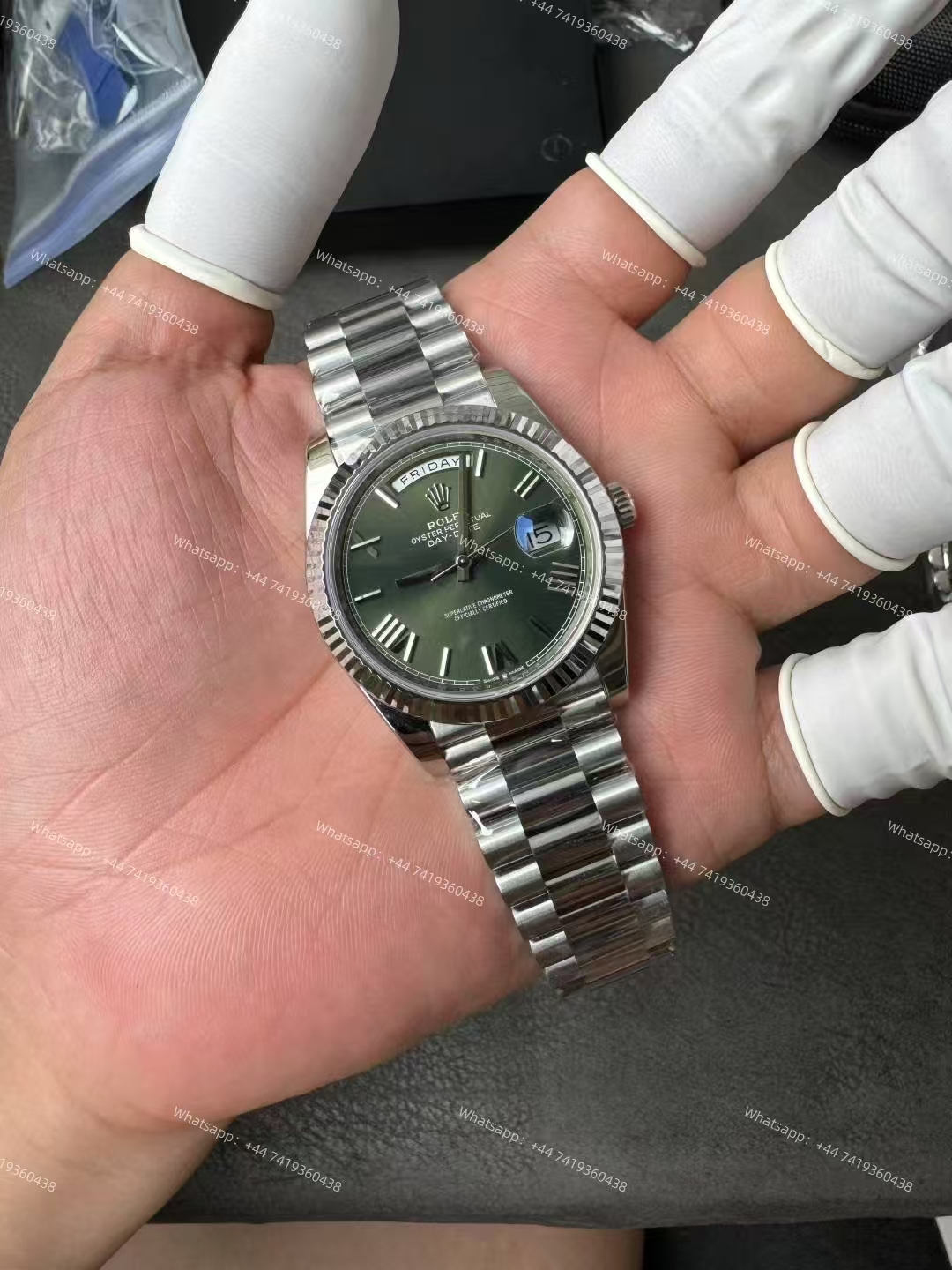 Rolex Day-Date m228239-0033 Olive green dial President bracelet 3255 Movement 209g (40mm) Best Super Clone