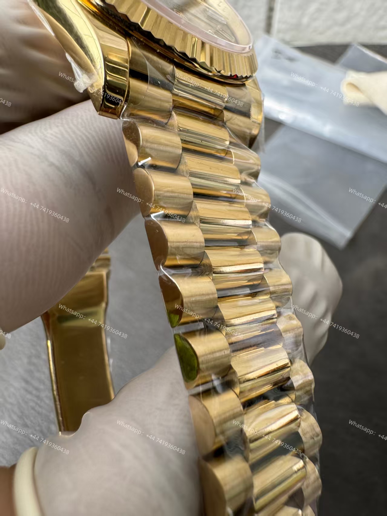 Rolex Day-Date m228238-0005 Gold Diamond Dial Presidential bracelet 3255 Movement 209g (40mm) Best Super Clone