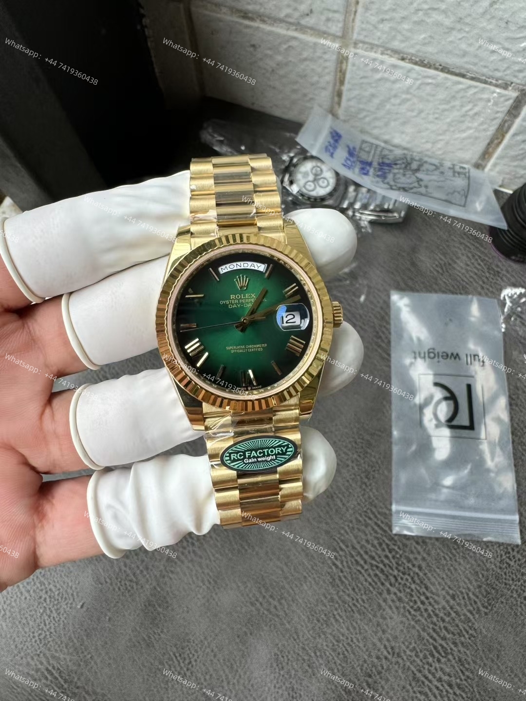 Rolex Day-Date m228238-0069 Green gradient dial  President bracelet 3255 Movement 209g (40mm) Best Super Clone