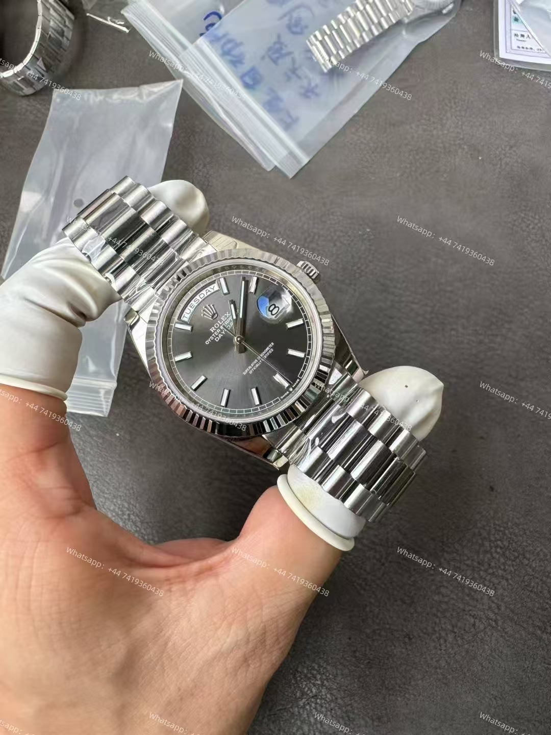 Rolex Day-Date m228239-0060 Gray dial President bracelet 3255 Movement 209g (40mm) Best Super Clone