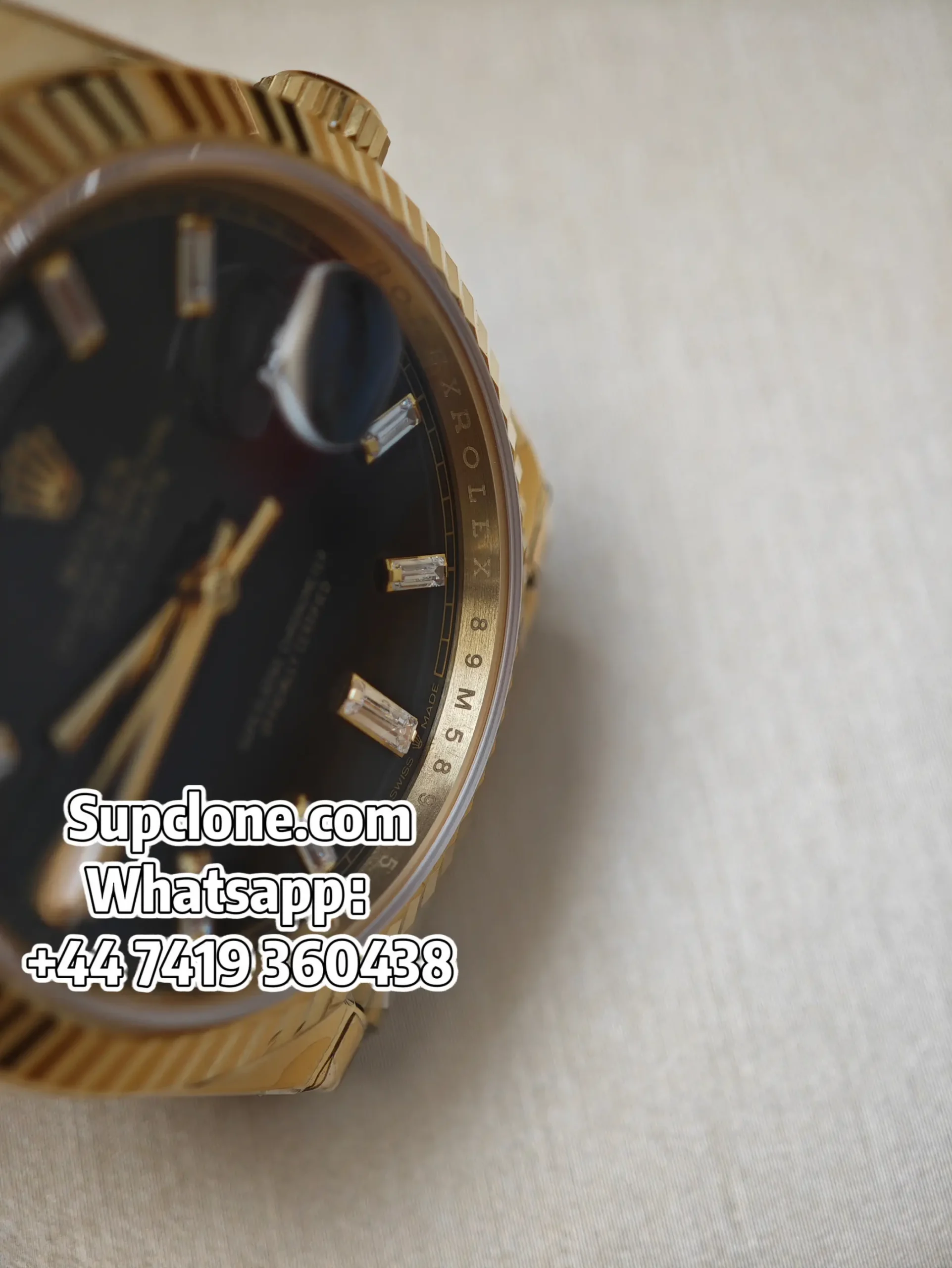 Rolex-Day-Date-40mm-Yellow-Gold-Black-Diamond-Dial-–-Super-Clone-11-Cal.-3255