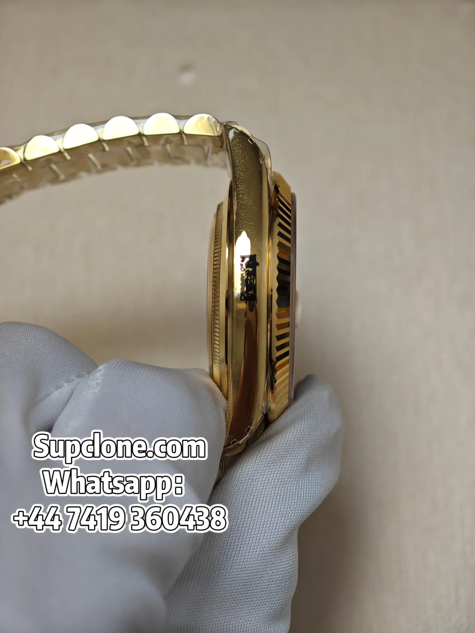 Rolex Day-Date 40mm Yellow Gold Black Diamond Dial – Super Clone 1:1 Cal. 3255