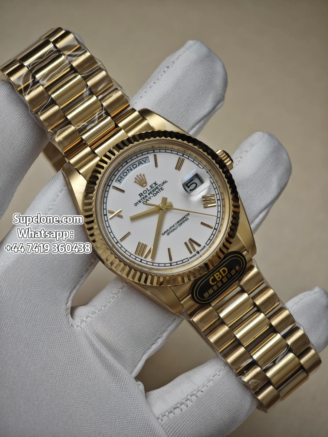 Rolex Super Clone Watches Day Date 18K Gold White Dial 40mm m228238-0042 (1) Rolex Super Clone Watches Day Date 18K Gold White Dial 40mm m228238-0042