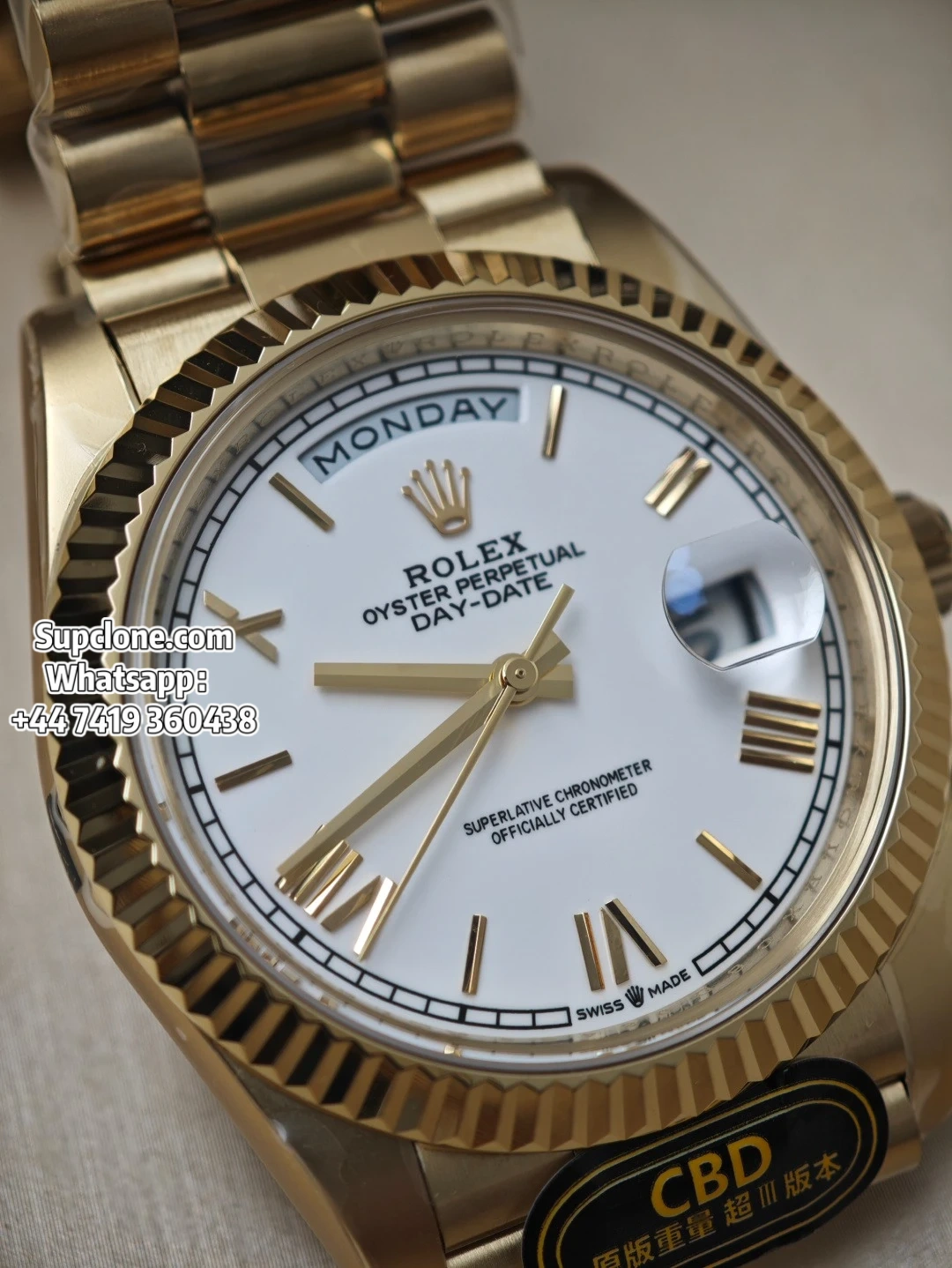 Rolex Super Clone Watches Day Date 18K Gold White Dial 40mm m228238-0042 (13) Rolex Super Clone Watches Day Date 18K Gold White Dial 40mm m228238-0042
