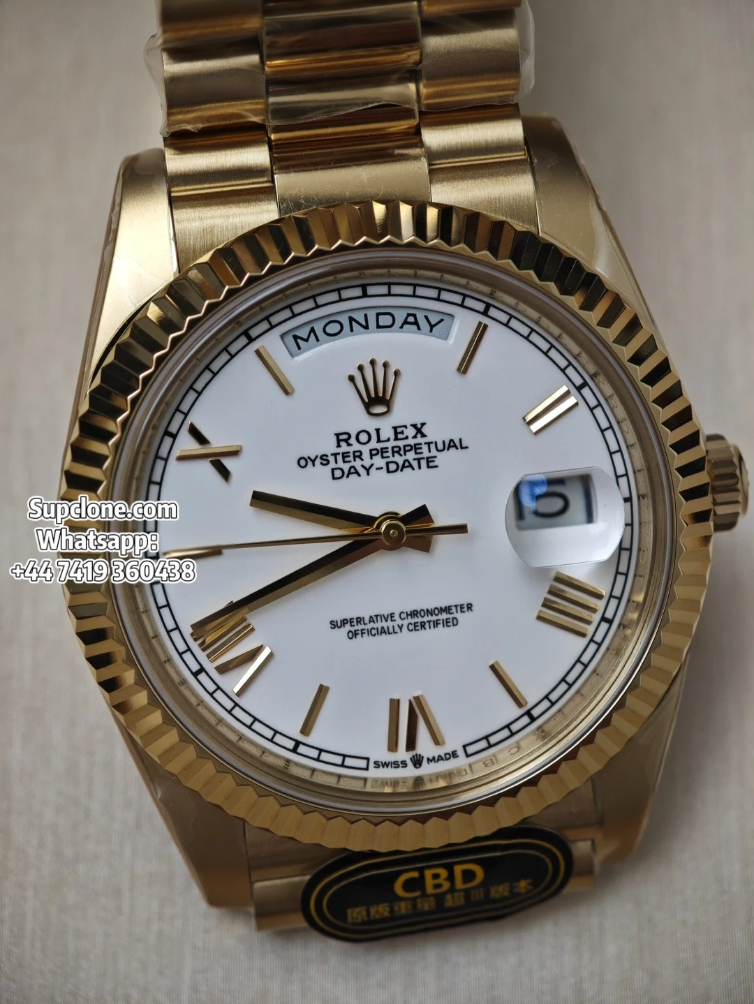 Rolex Super Clone Watches Day Date 18K Gold White Dial 40mm m228238-0042 (14) Rolex Super Clone Watches Day Date 18K Gold White Dial 40mm m228238-0042