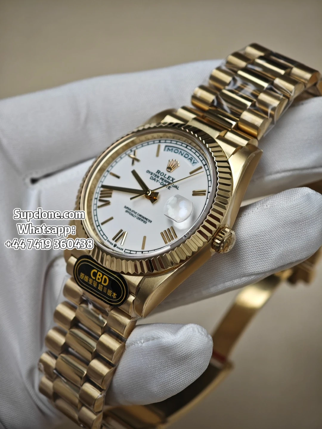 Rolex Super Clone Watches Day Date 18K Gold White Dial 40mm m228238-0042 (18) Rolex Super Clone Watches Day Date 18K Gold White Dial 40mm m228238-0042