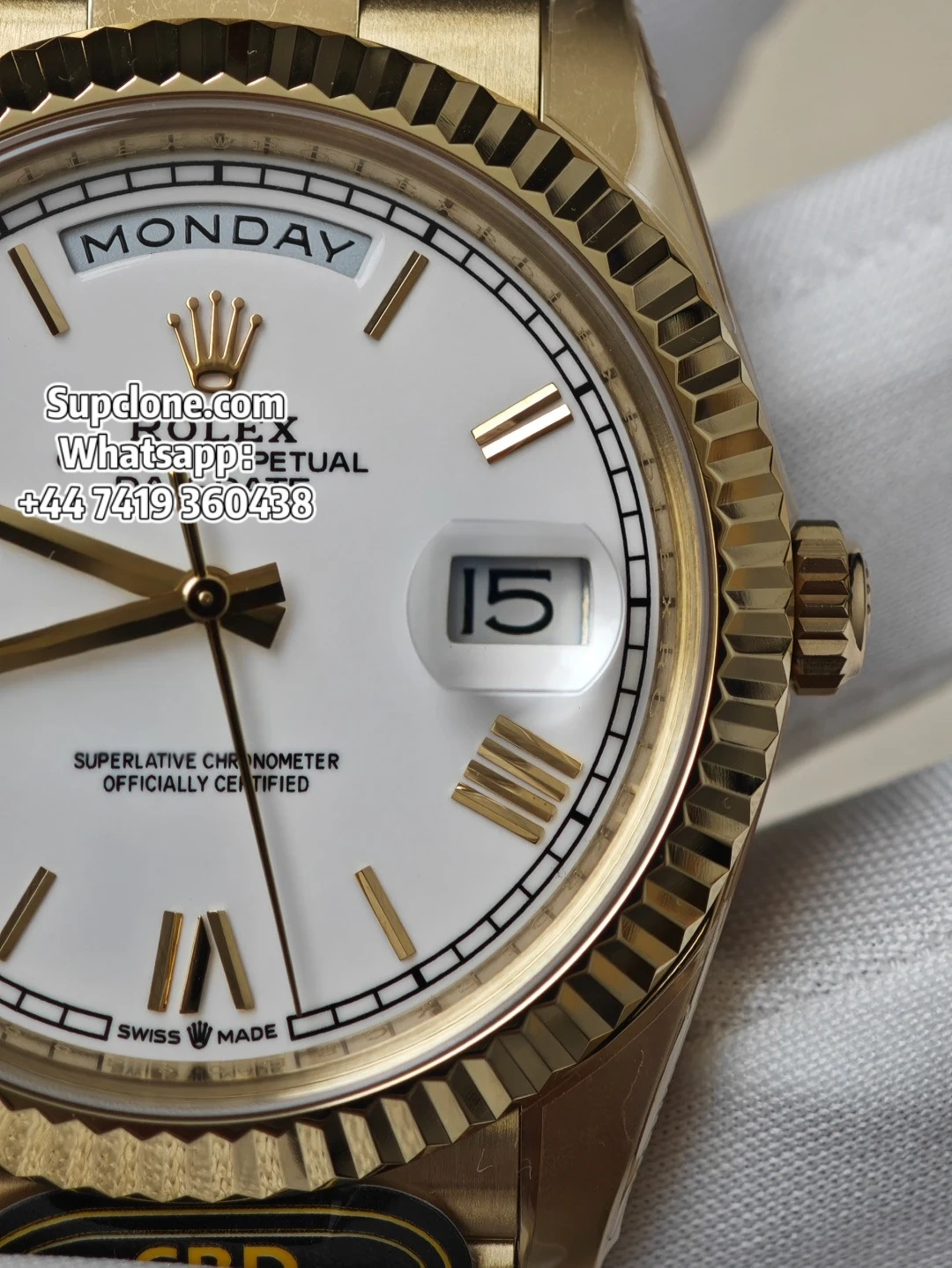 Rolex Super Clone Watches Day Date 18K Gold White Dial 40mm m228238-0042 (19) Rolex Super Clone Watches Day Date 18K Gold White Dial 40mm m228238-0042