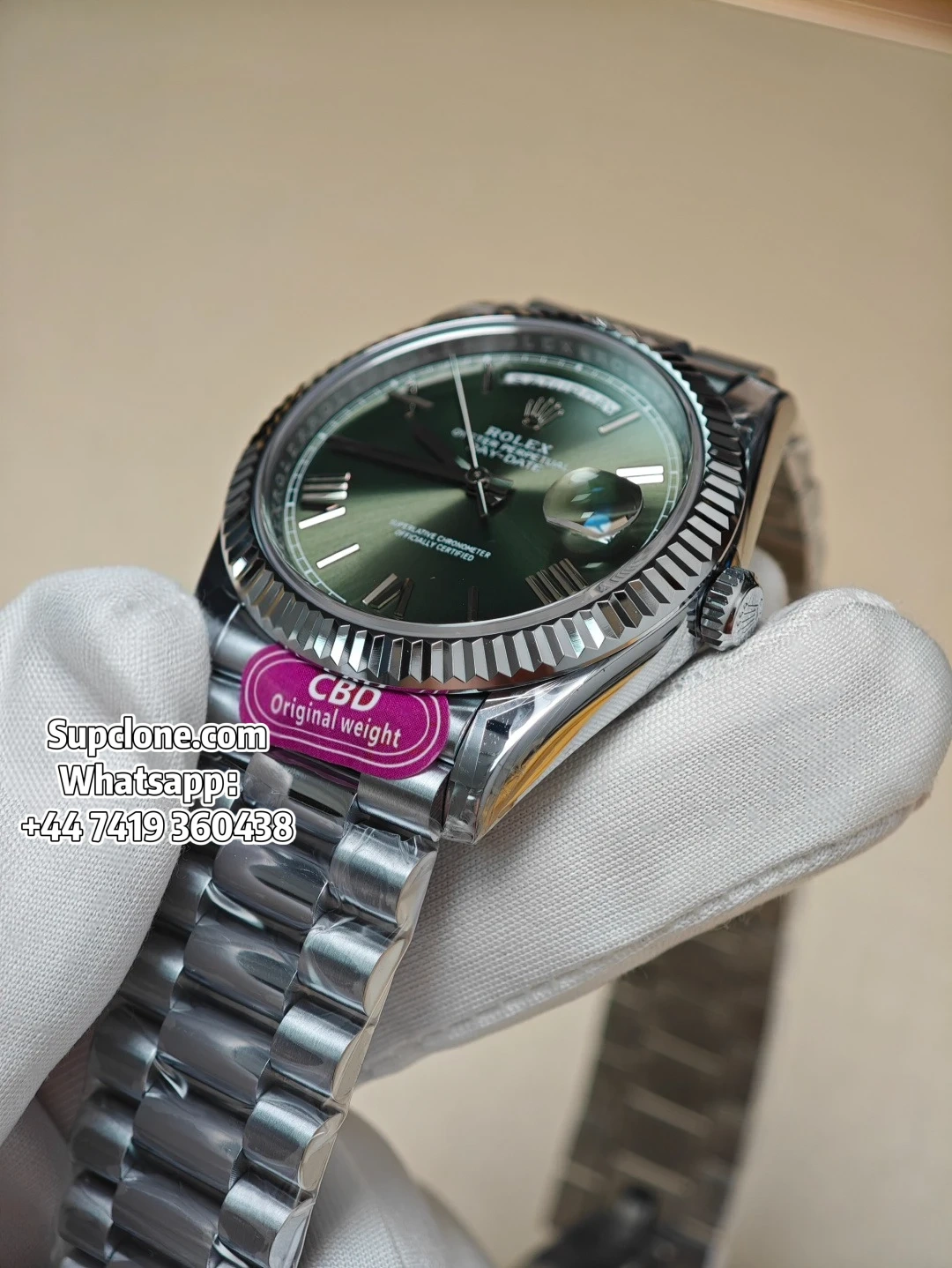 Rolex Super Clone Watches Day Date Olive Green Dial 40mm (13) Rolex Super Clone Watches Day Date Olive Green Dial 40mm m228239-0033