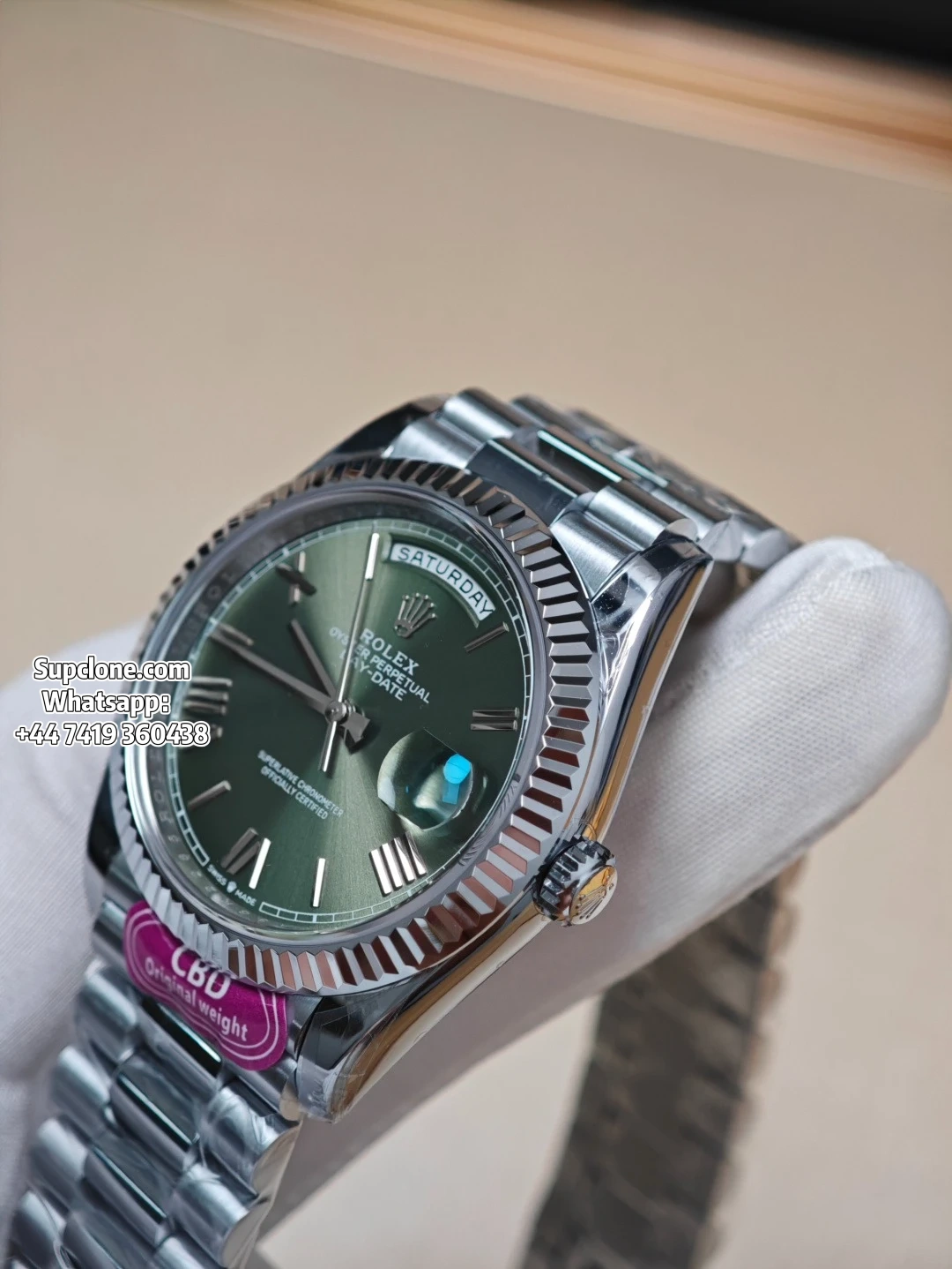 Rolex Super Clone Watches Day Date Olive Green Dial 40mm (14) Rolex Super Clone Watches Day Date Olive Green Dial 40mm m228239-0033