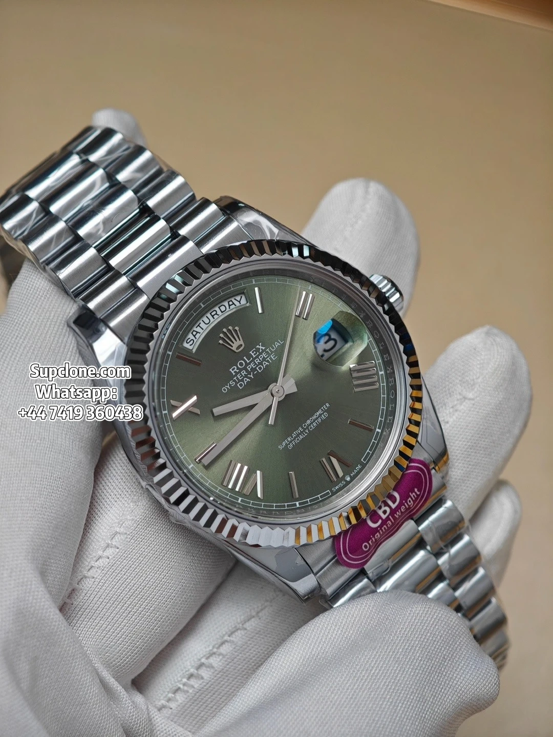 Rolex Super Clone Watches Day Date Olive Green Dial 40mm (18) Rolex Super Clone Watches Day Date Olive Green Dial 40mm m228239-0033