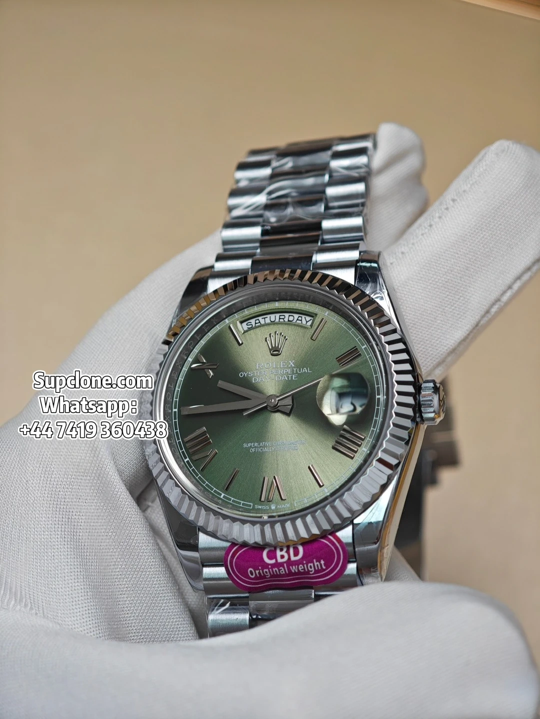 Rolex Super Clone Watches Day Date Olive Green Dial 40mm (19) Rolex Super Clone Watches Day Date Olive Green Dial 40mm m228239-0033
