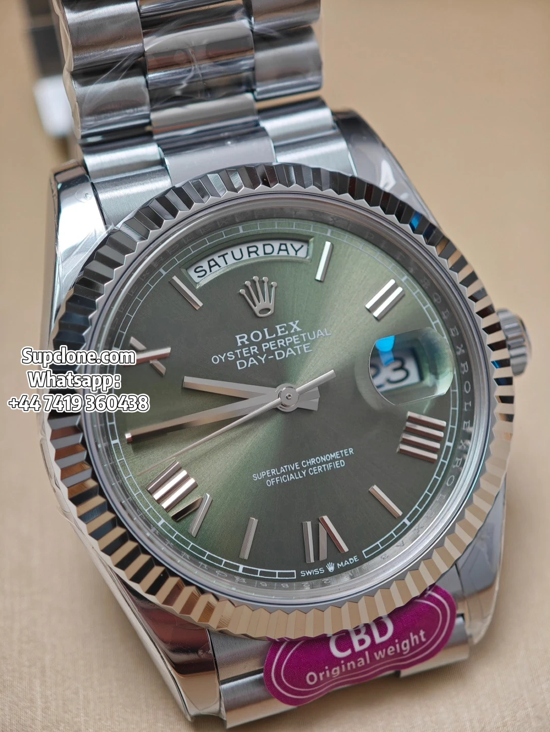 Rolex Super Clone Watches Day Date Olive Green Dial 40mm (20) Rolex Super Clone Watches Day Date Olive Green Dial 40mm m228239-0033