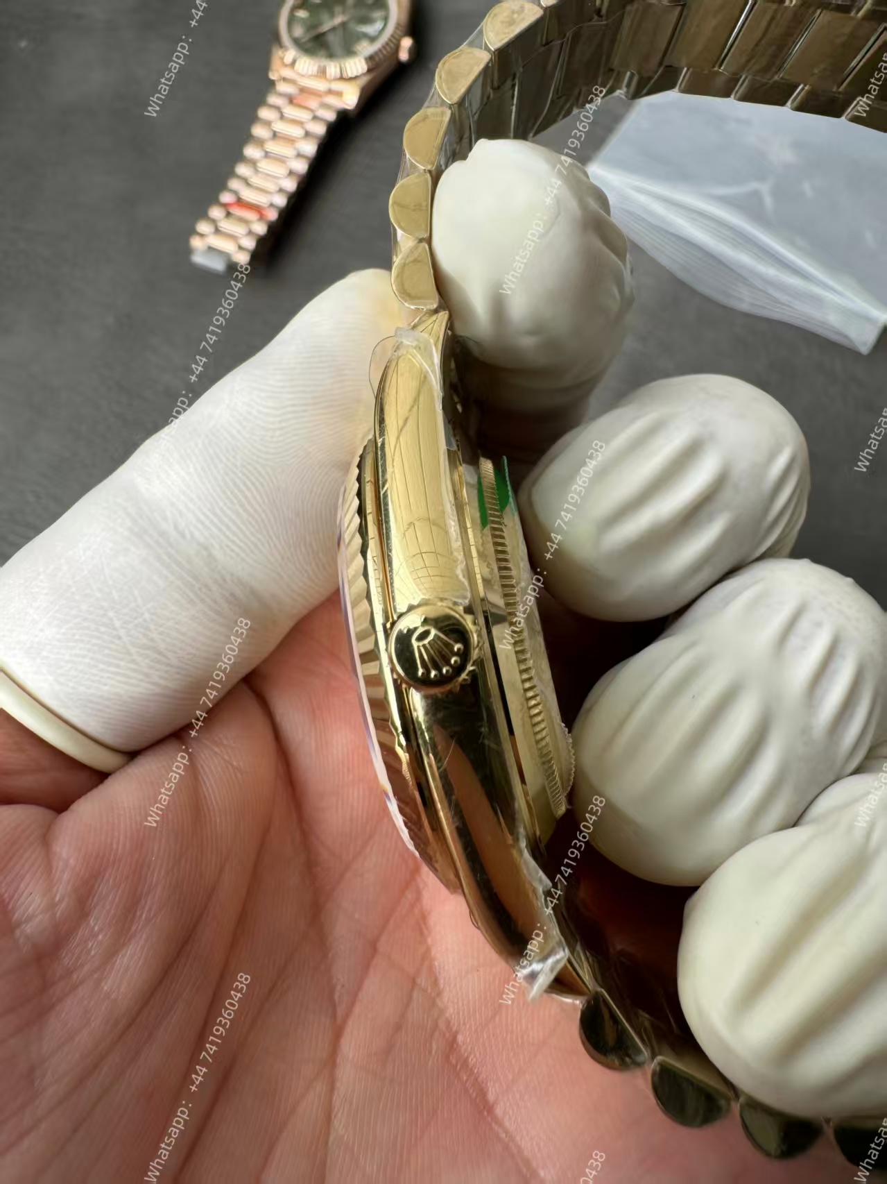 Rolex Day-Date m228238-0005 Gold Diamond Dial Presidential bracelet 3255 Movement 209g (40mm) Best Super Clone