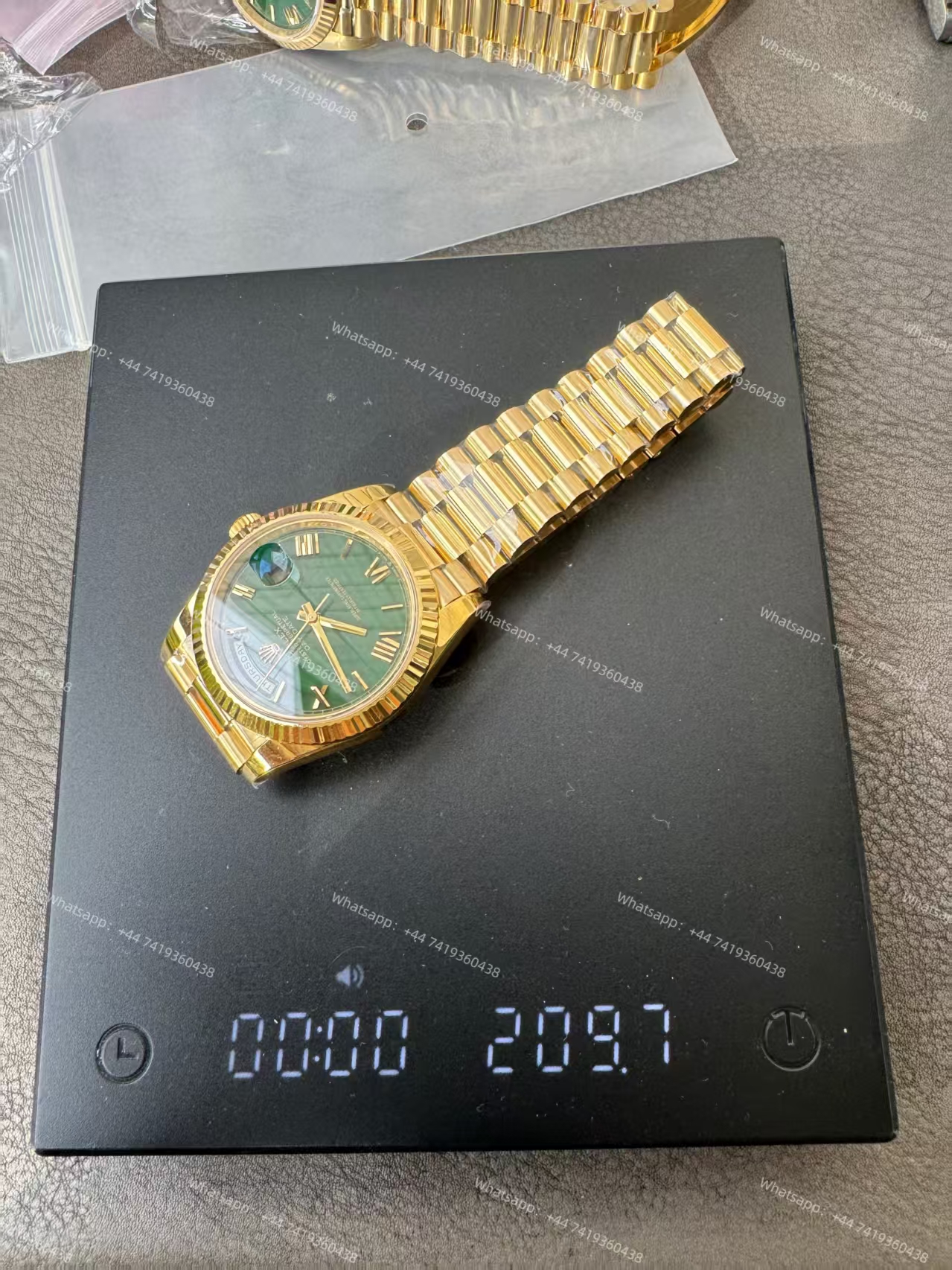 Rolex Day-Date m228238-0061 Gold green dial President bracelet 3255 Movement 209g (40mm) Best Super Clone