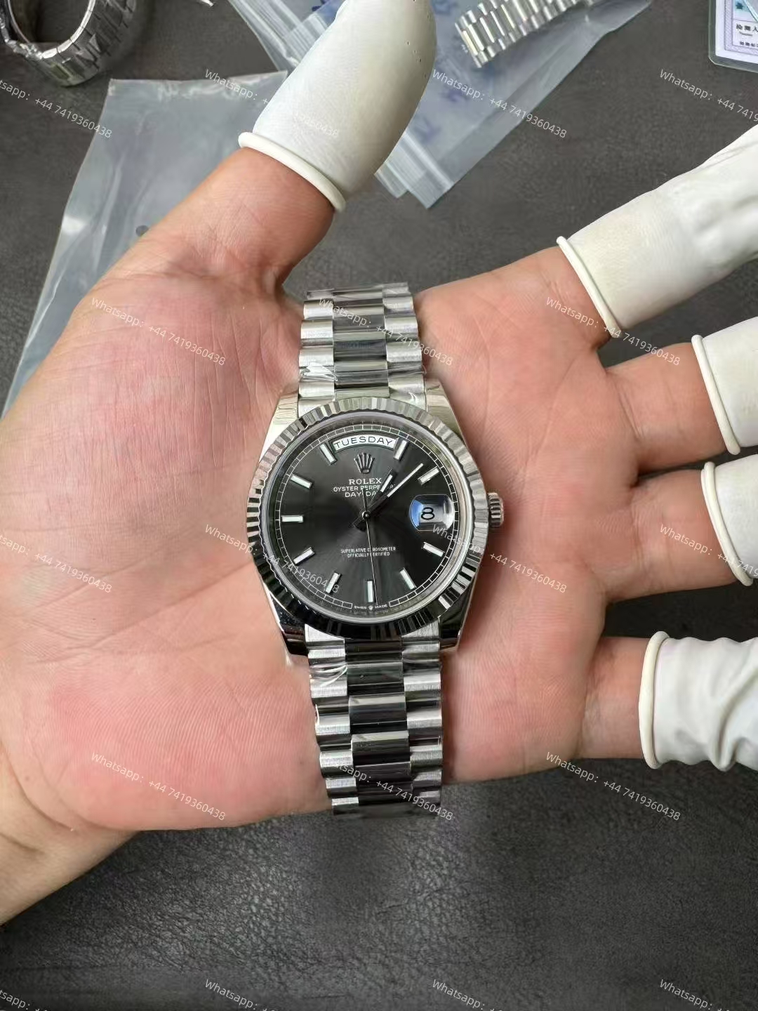 Rolex Day-Date m228239-0060 Gray dial President bracelet 3255 Movement 209g (40mm) Best Super Clone