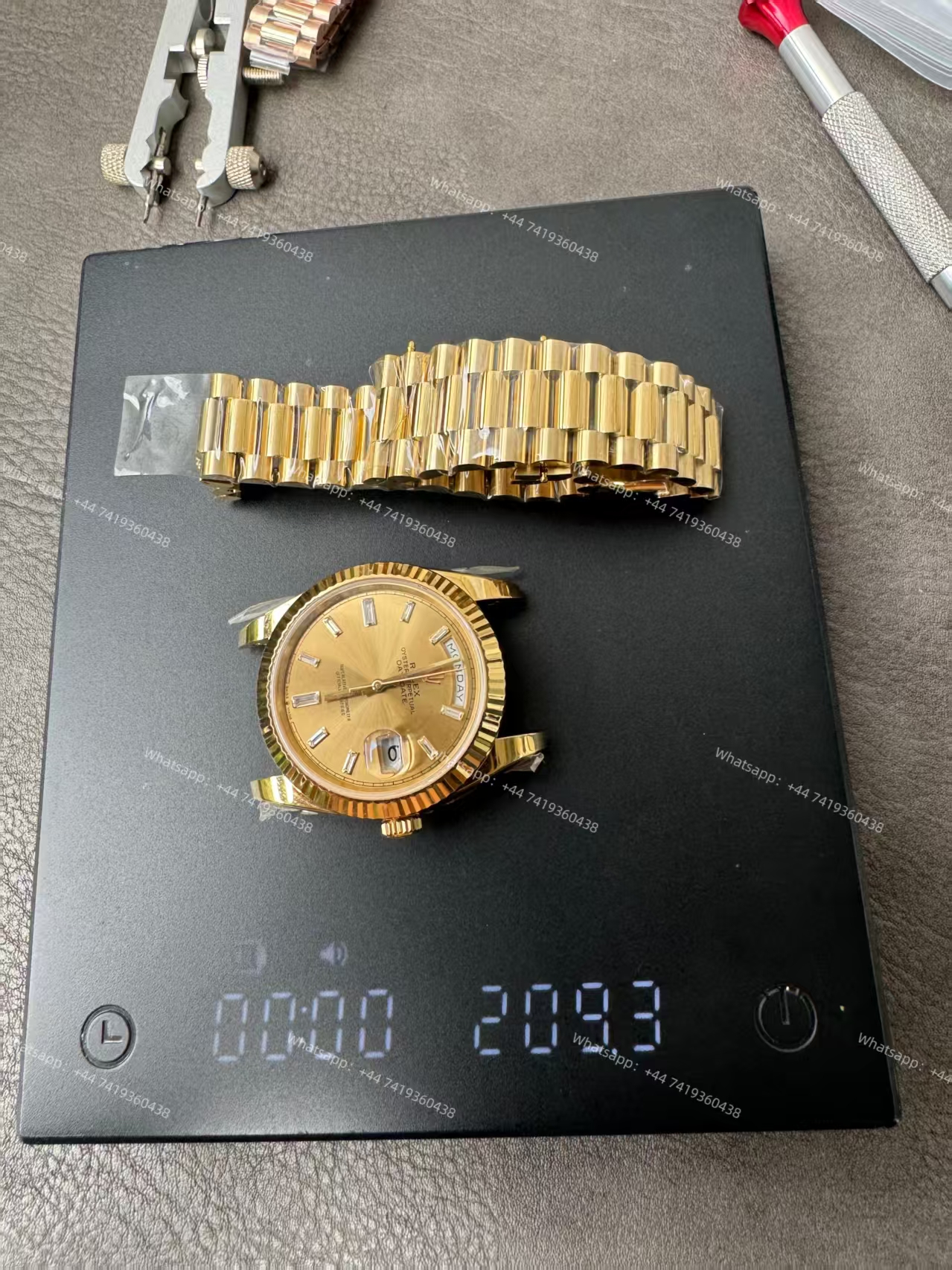 Rolex Day-Date m228238-0005 Gold Diamond Dial Presidential bracelet 3255 Movement 209g (40mm) Best Super Clone