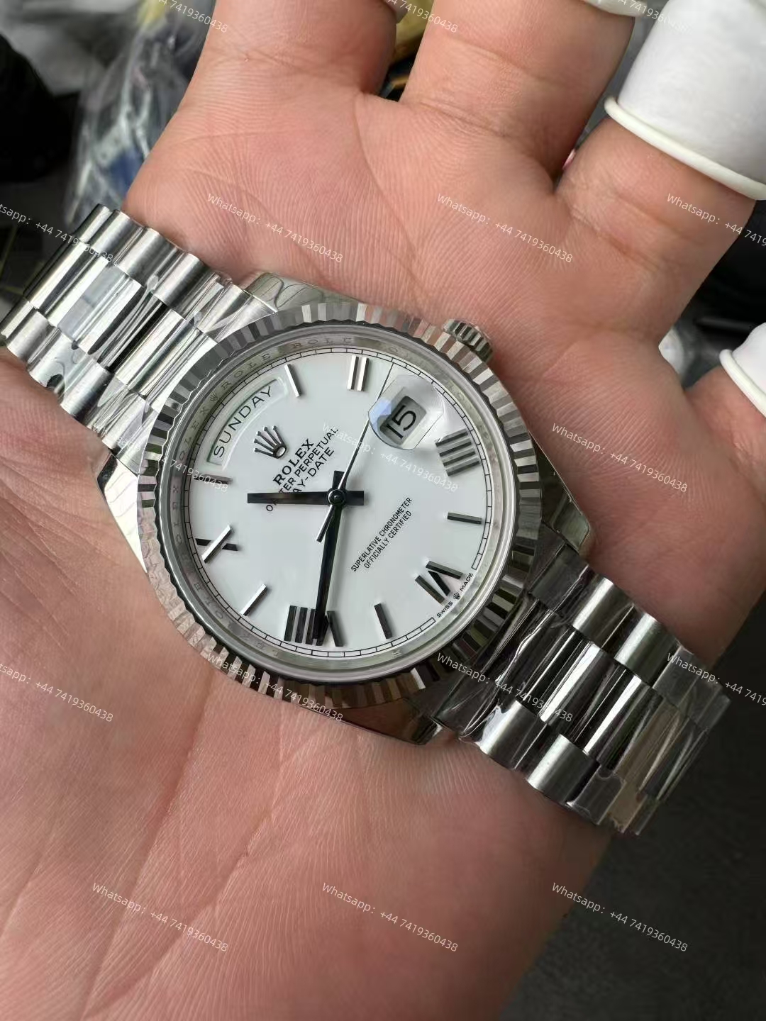 Rolex Day-Date m228239-0046 White dial President bracelet 3255 Movement 209g (40mm) Best Super Clone