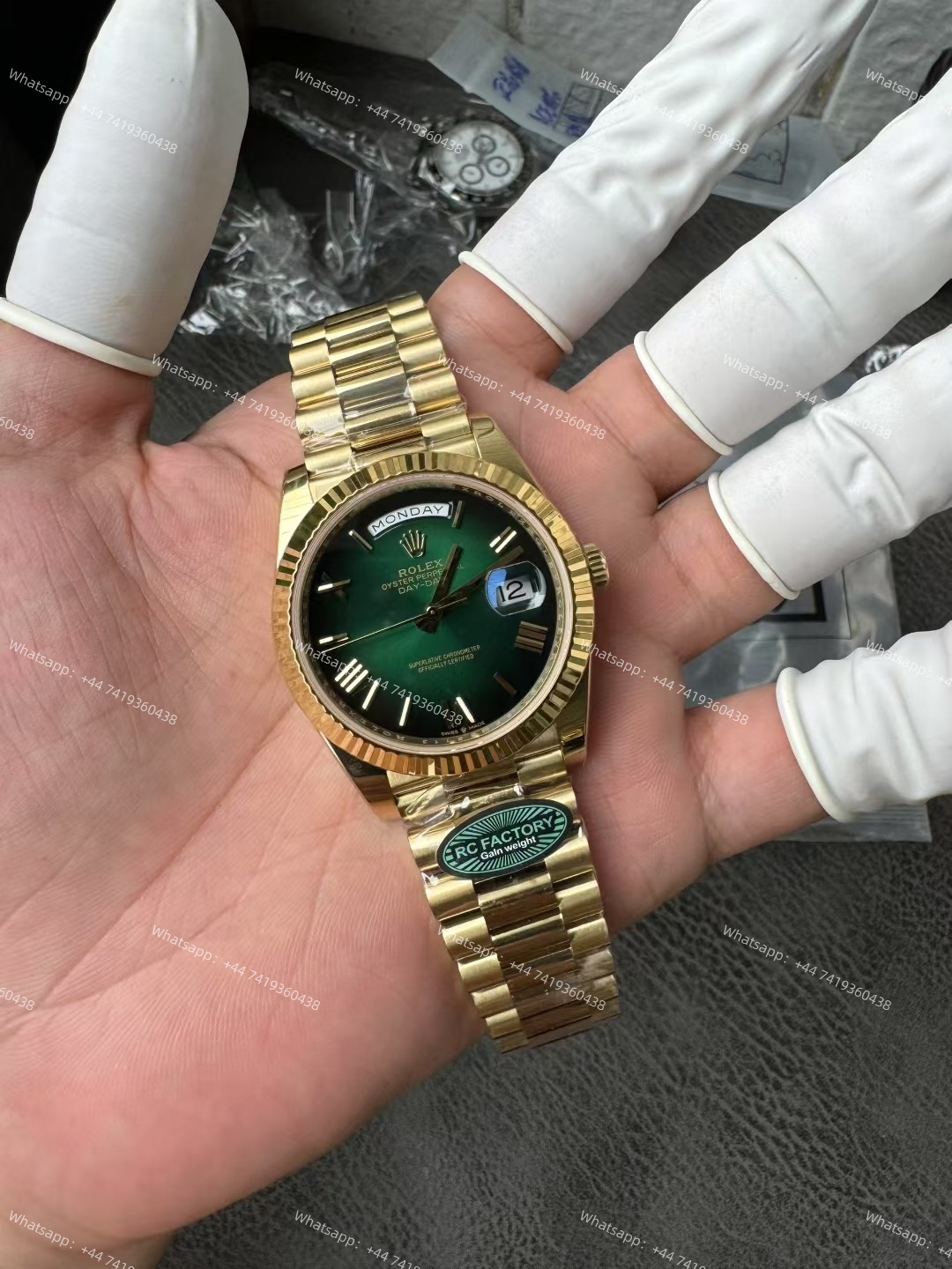 Rolex Day-Date m228238-0069 Green gradient dial  President bracelet 3255 Movement 209g (40mm) Best Super Clone