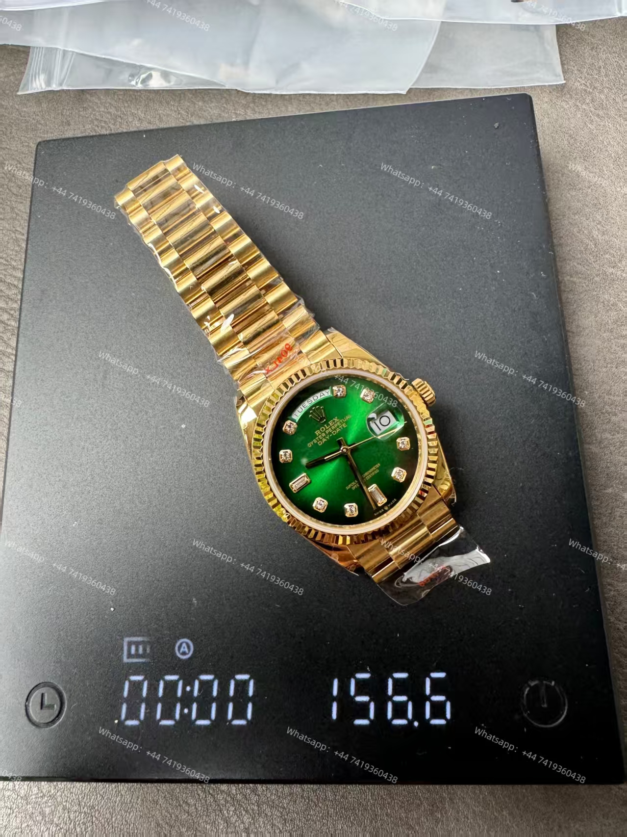 Rolex Day-Date m128238-0069 Diamond Green Gradient Dial President bracelet 3255 Movement (36 mm) Best Super Clone