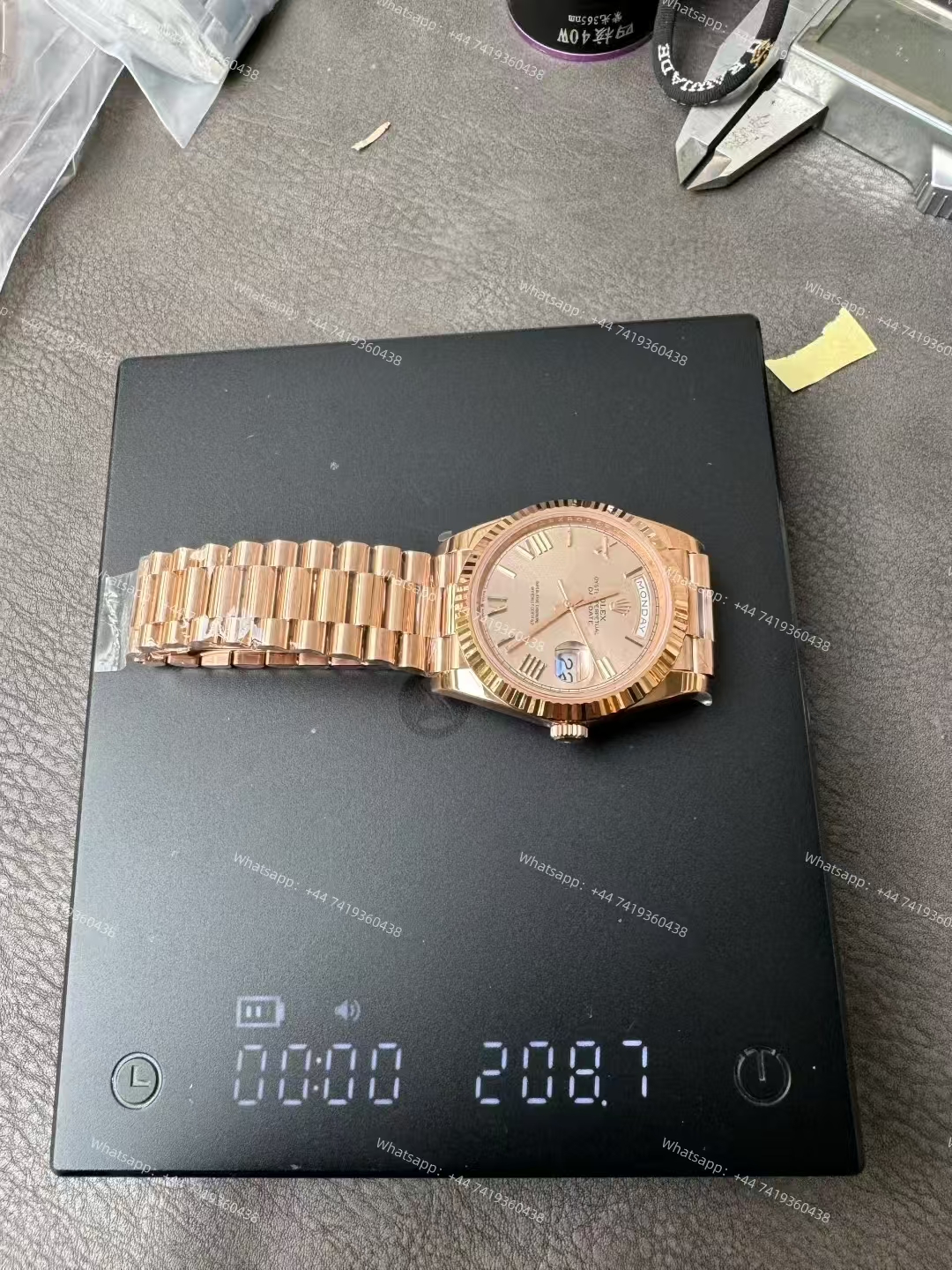 Rolex Day-Date m228235-0001 Rose gold dial Presidential bracelet 3255 Movement 209g (40mm) Best Super Clone