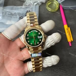 Rolex Day-Date M128238-0069 1:1 Replica Diamond Green Gradient Dial 36MM 3255 Movement Presidential Bracelet Super Clone Watch