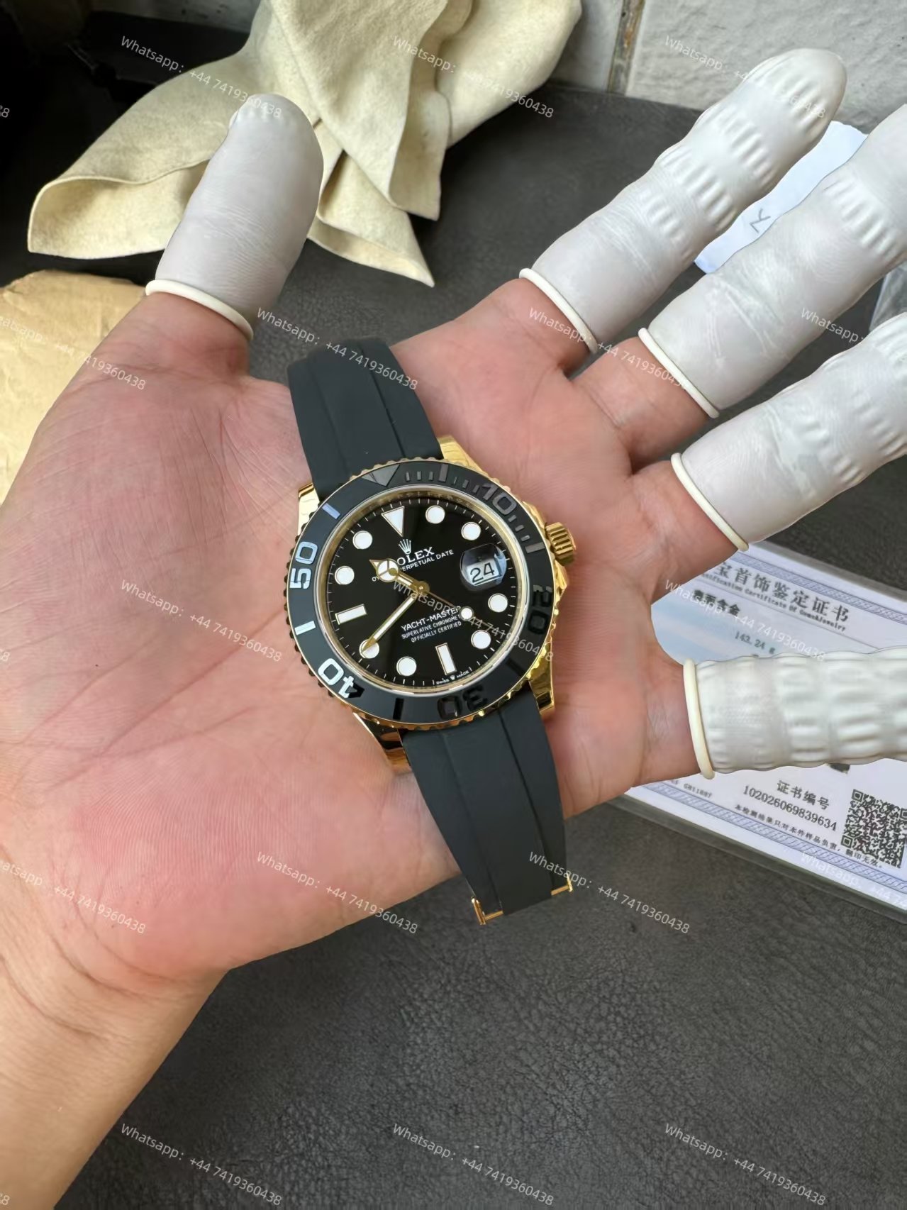 Rolex Yacht-Master 226658 1:1 Replica 18K Gold Plated 42MM 3235 Movement Super Clone Watch