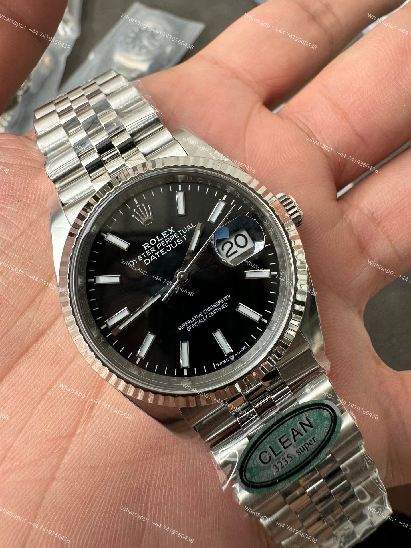 Rolex Datejust M126334-0006 Black Dial 1:1 Replica Jubilee 36MM 3235 Movement Super Clone Watch