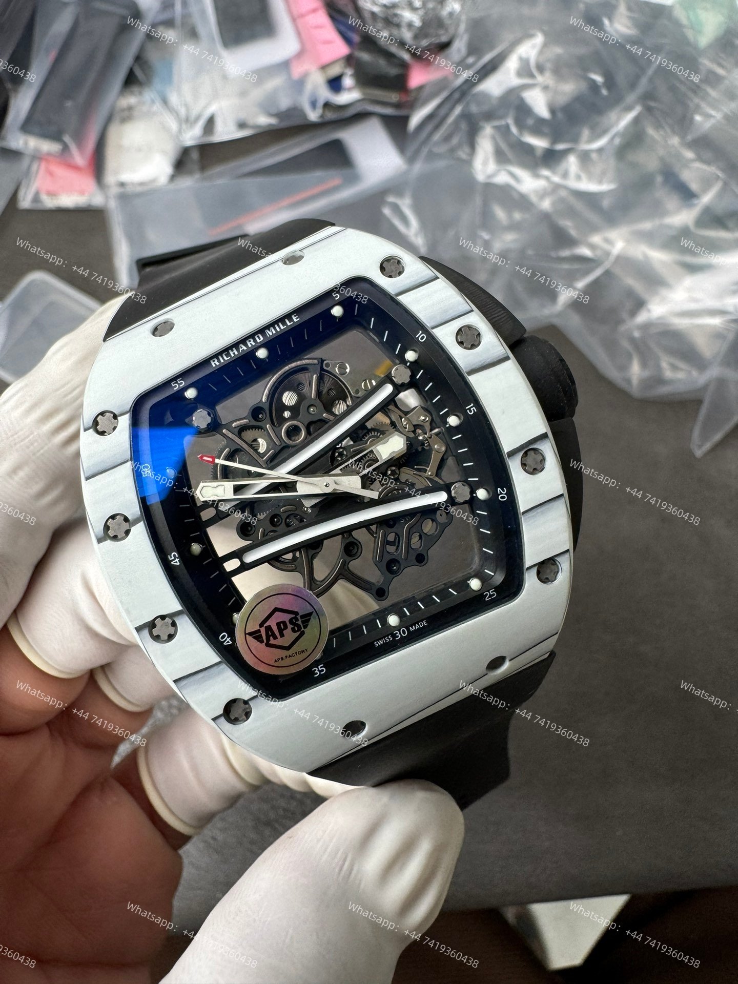 Super Clone Richard Mille RM 67-02 Carbon TPT Skeleton Tourbillon 1:1 Replica Watch
