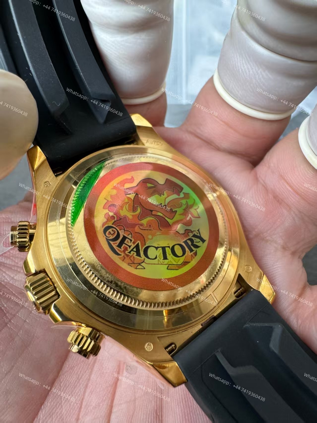 Rolex Daytona 1:1 Replica – M116518LN-0078 Black Diamond Dial 18K Gold 4130 Super Clone