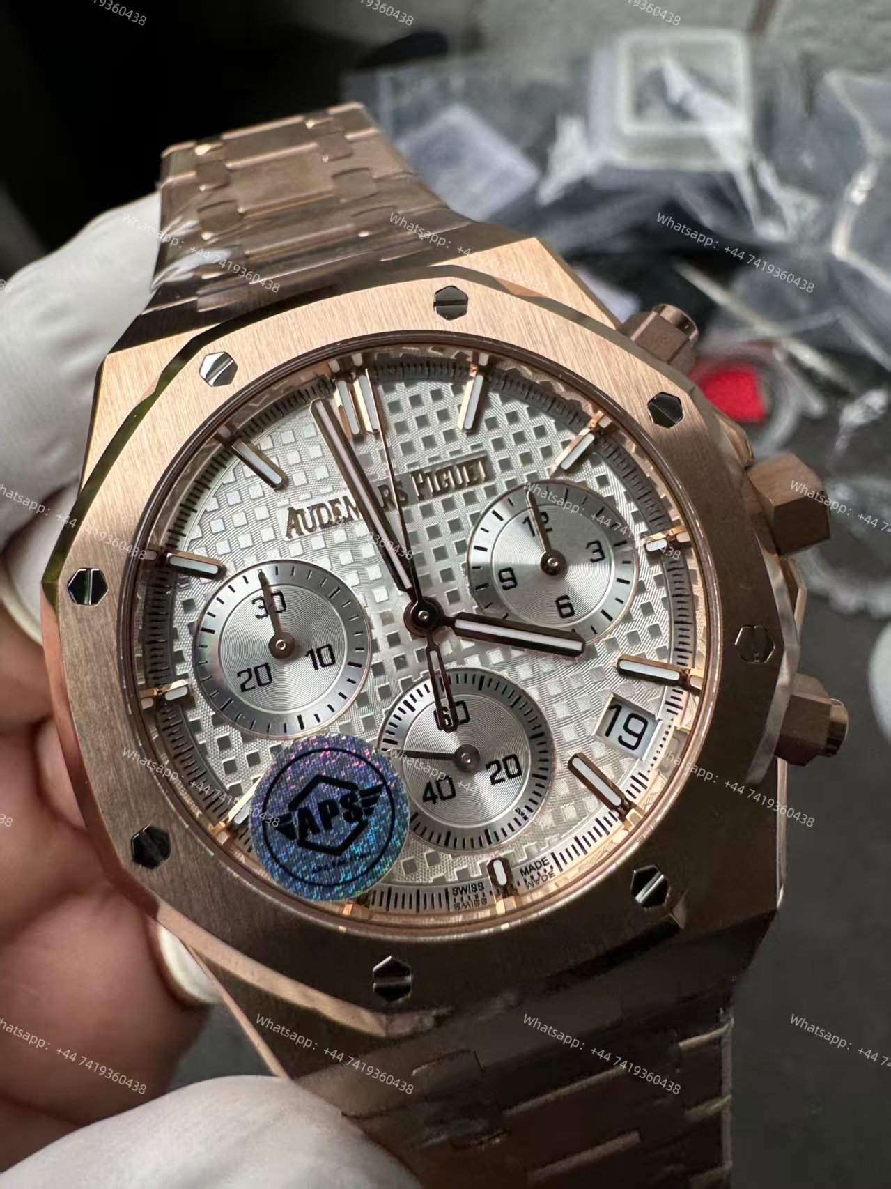 Audemars Piguet Super Clone Royal Oak Rose Gold White Dial 26240 Chronograph 41mm Cal.4401