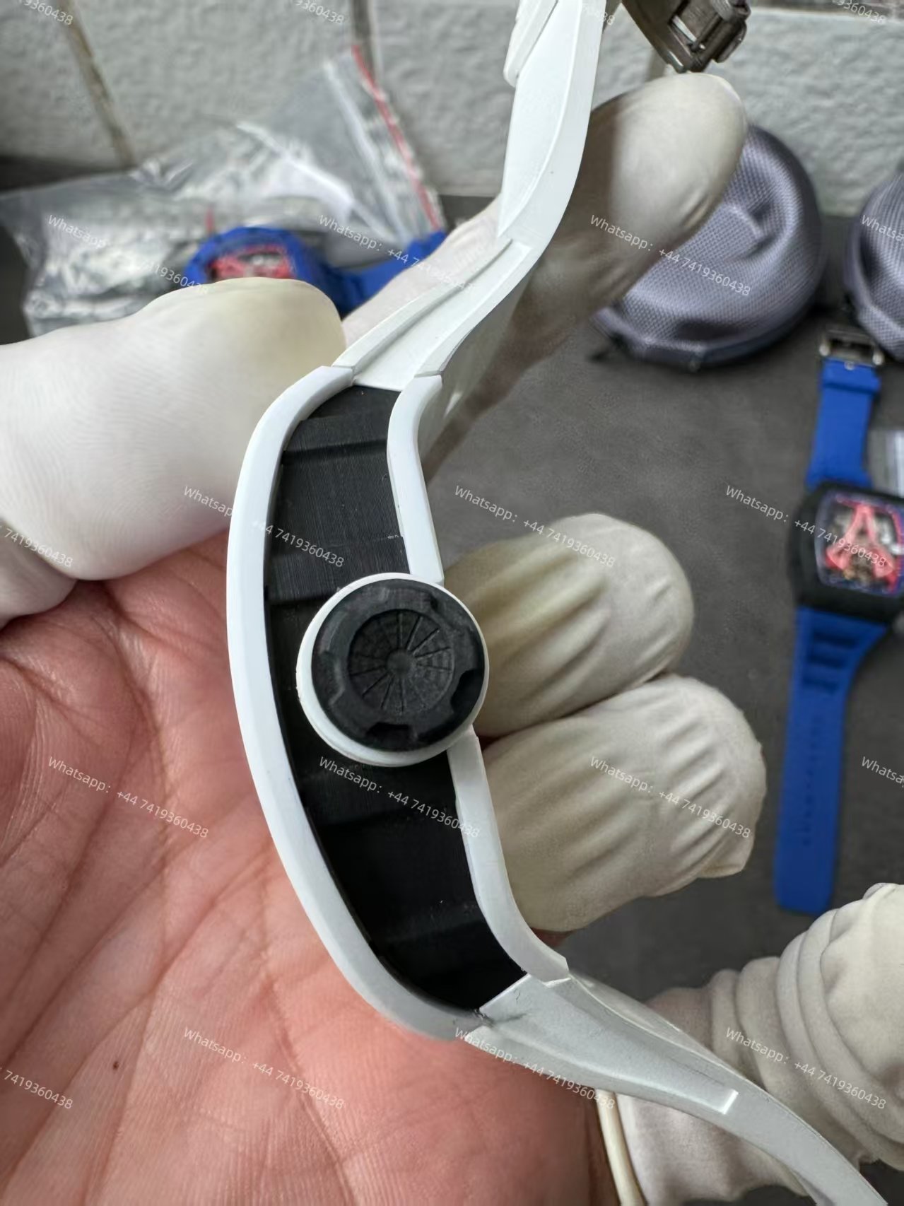 Super Clone Richard Mille RM52-03 White Ceramic Paris Saint-Germain Skeleton Tourbillon 1:1 Replica Watch