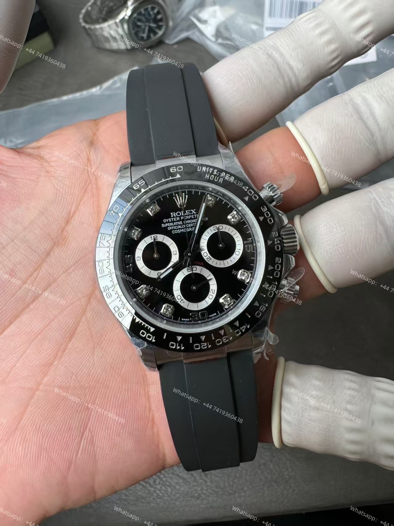 Rolex Daytona Replica Watch – M116519LN-0025 Black Diamond Dial 1:1 Super Clone 4130