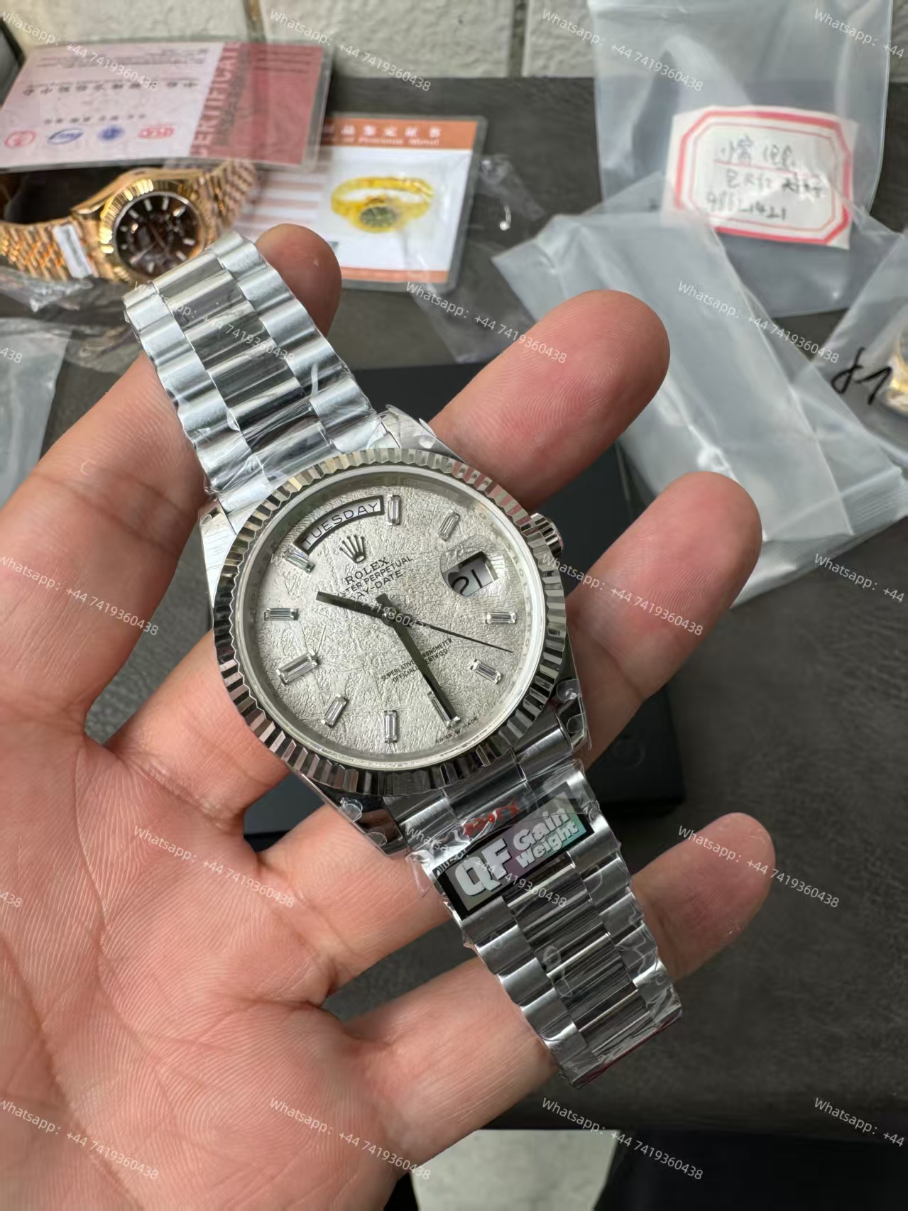 Rolex Day-Date m228239-0055 Meteorite White Dial President bracelet 3255 Movement  (40mm) Best Super Clone