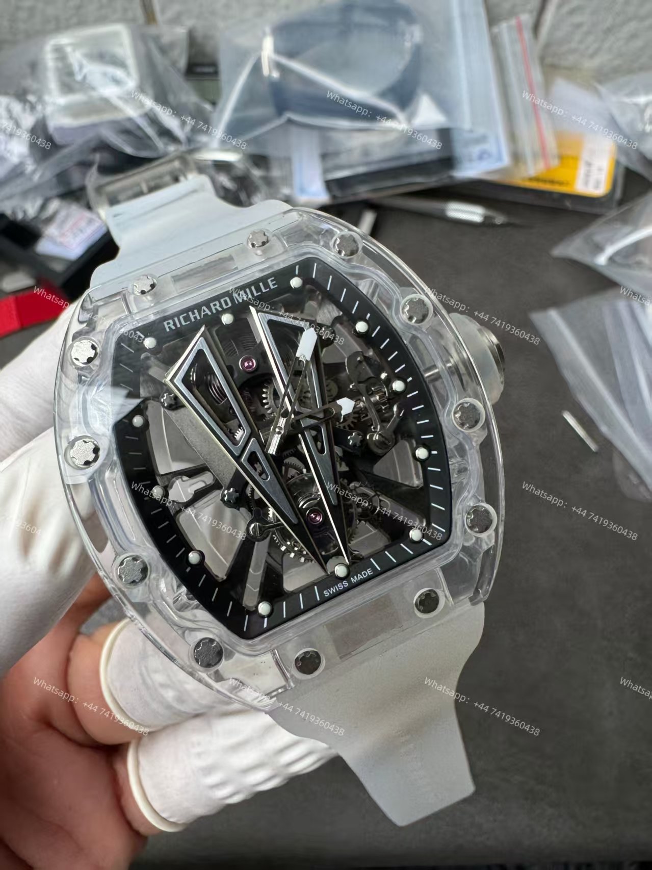 Super Clone Richard Mille RM 27-03 Raging Bull Sapphire Crystal Skeleton Tourbillon 1:1 Replica Watch