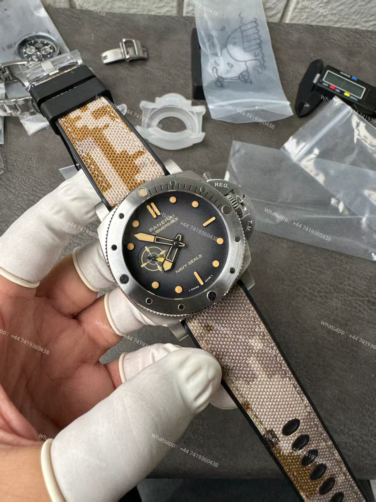 Panerai Super Clone Submersible PAM01518 Navy SEALs 44MM Black & Gray Gradient Dial