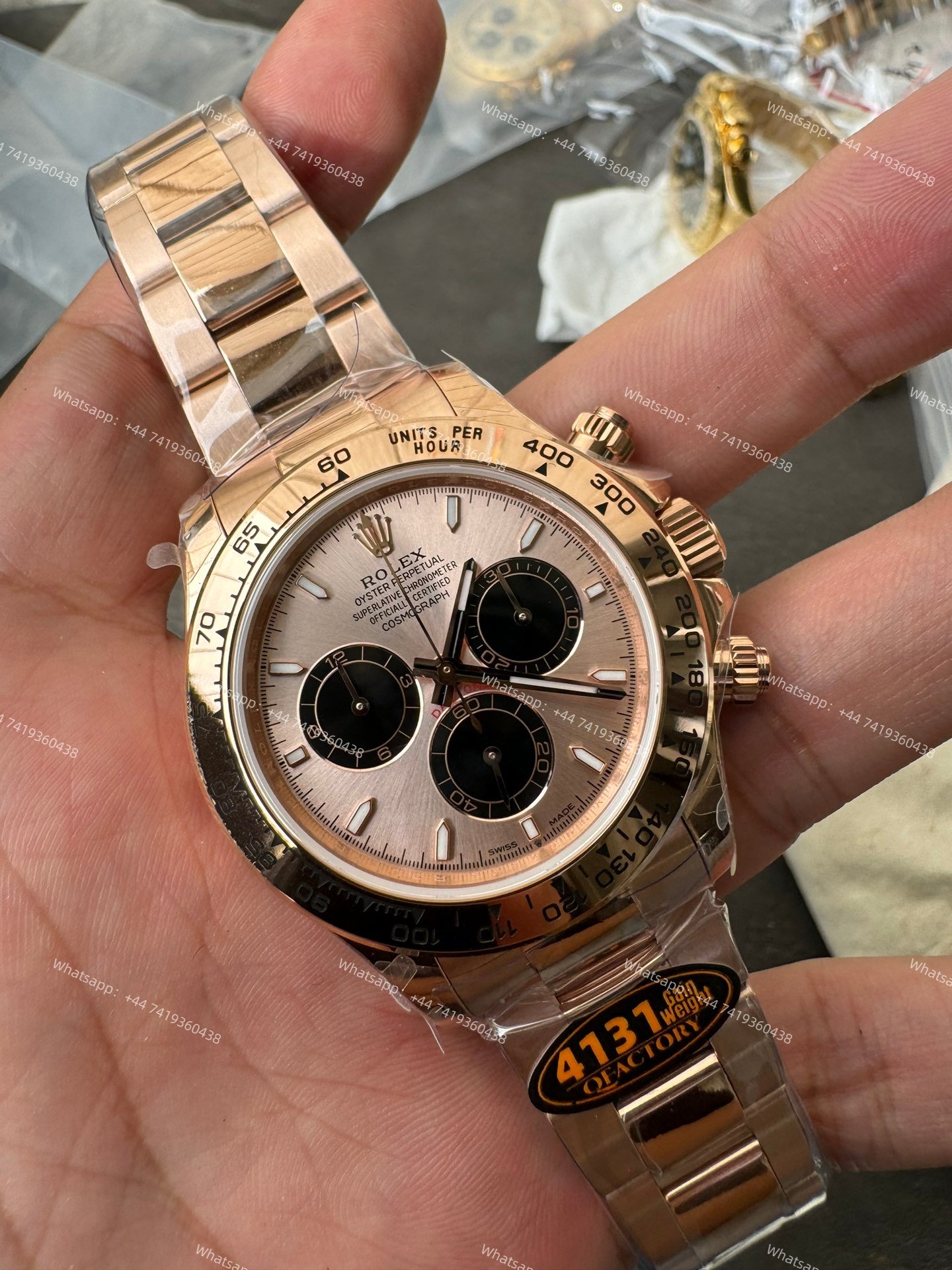 Rolex Super Clone Daytona M126505-0003 Rose Gold Dial 4131 Movement