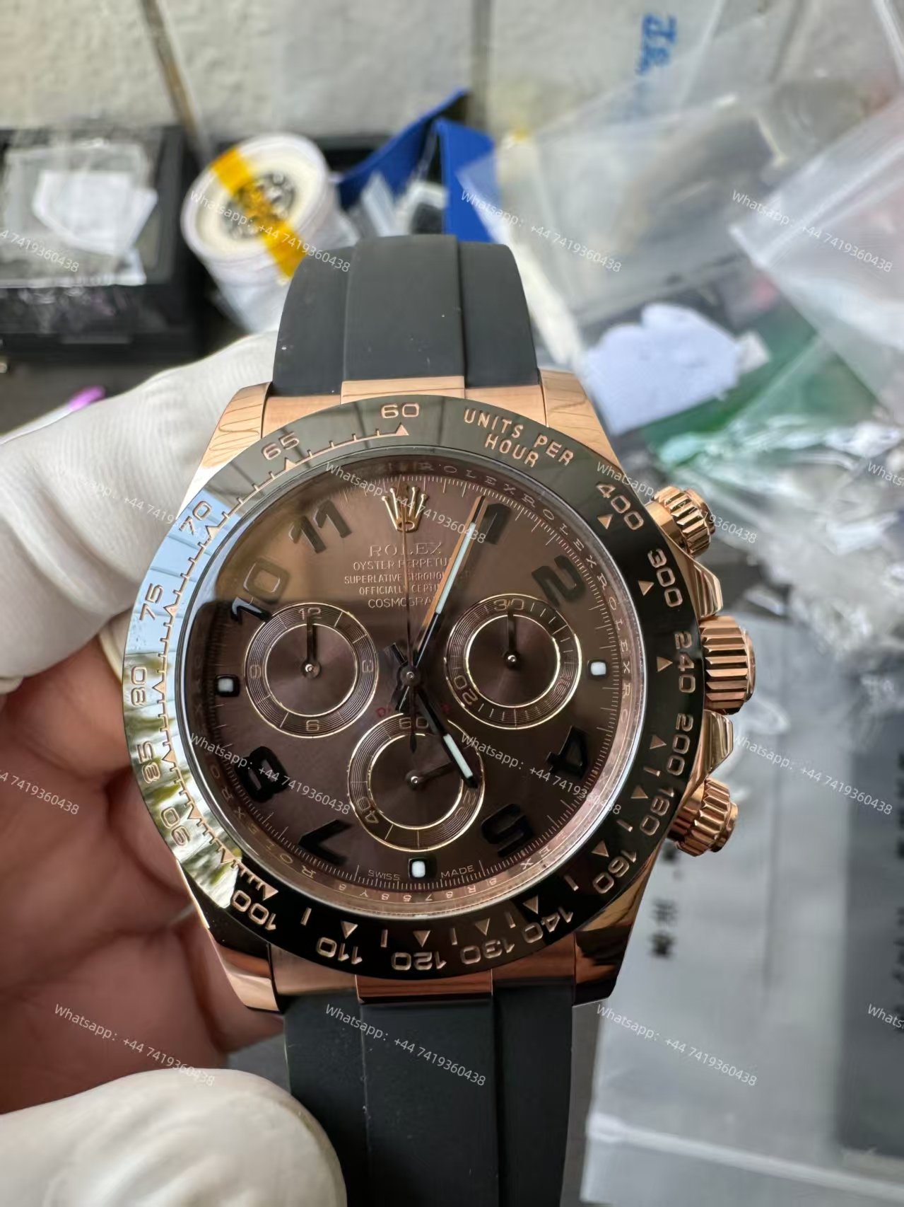 Rolex Daytona Super Clone M116515LN-0015 Rose Gold Chocolate Dial 4130 Movement