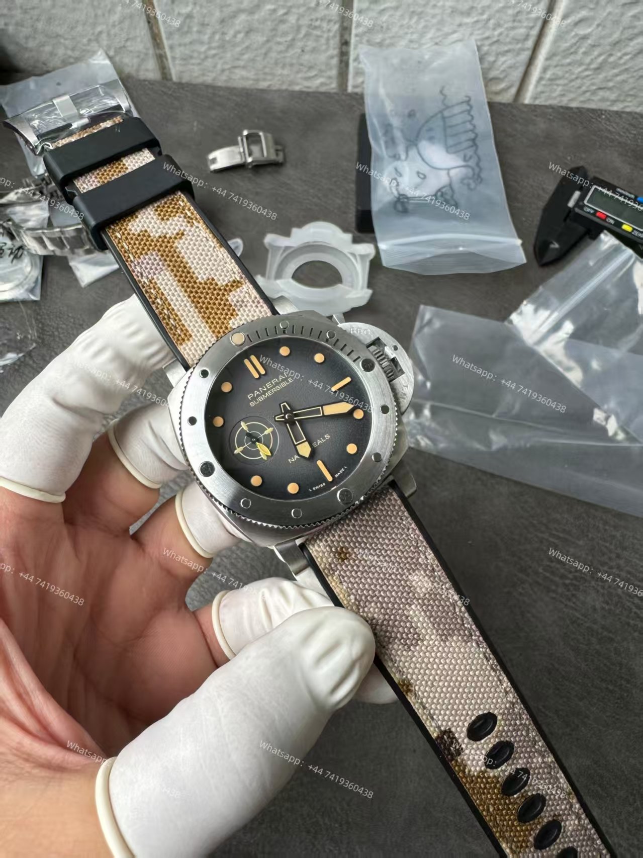 Panerai Super Clone Submersible PAM01518 Navy SEALs 44MM Black & Gray Gradient Dial