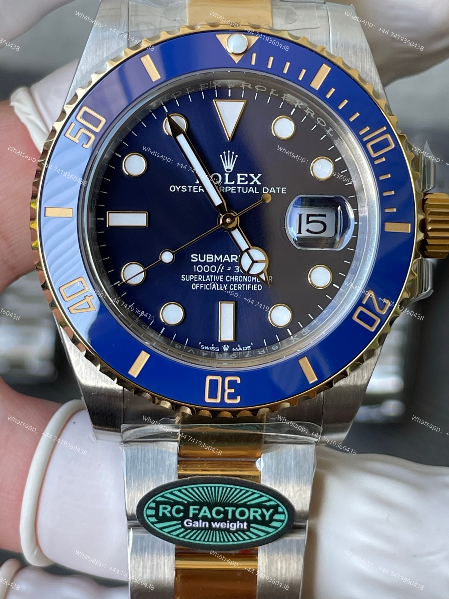 Rolex Submariner Gold Blue Dial Submariner 126613LB 3235 Movement 41mm Best Super Clone