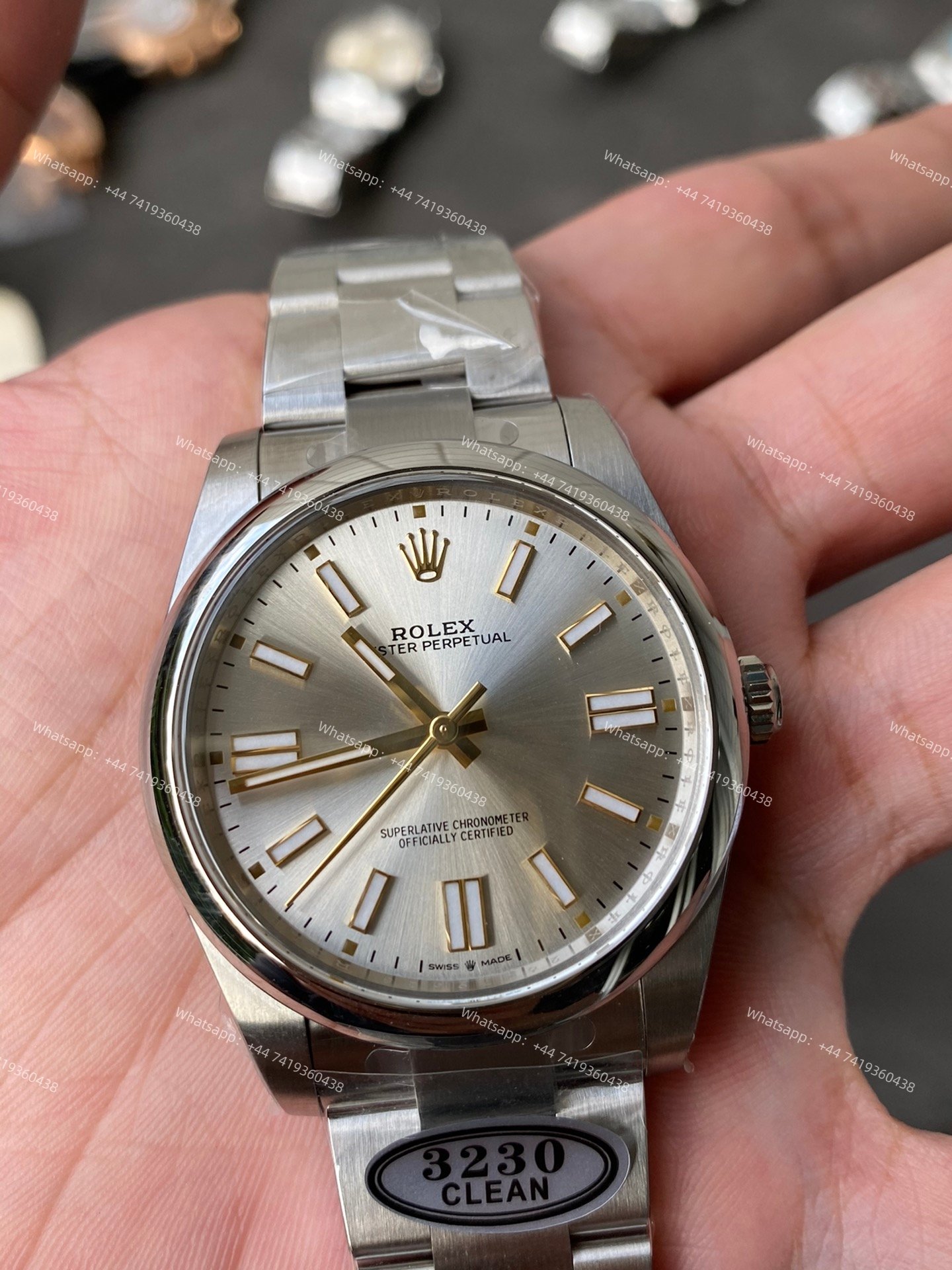 Rolex Super Clone Oyster Perpetual M124300-0001 Silver Dial 41MM 3230 Movement