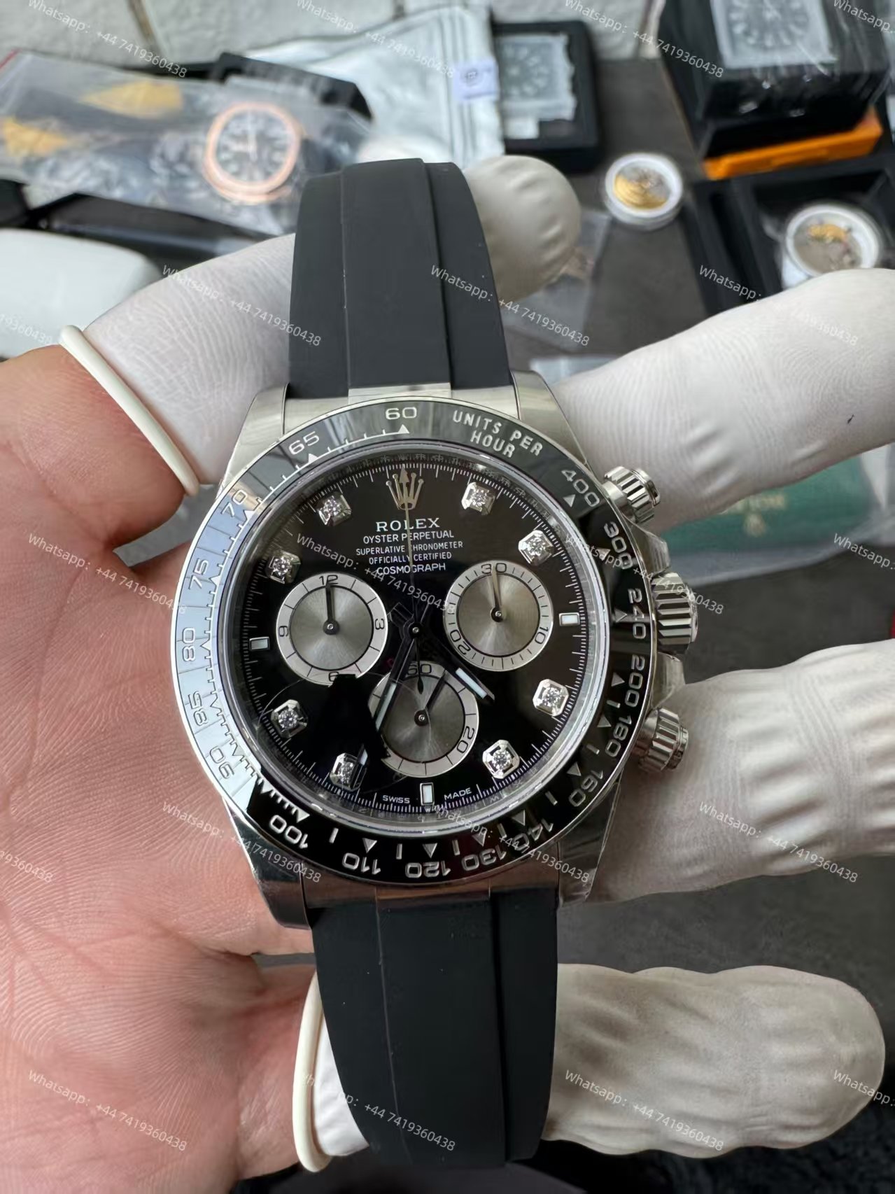 Rolex Super Clone Daytona M126519LN-0004 Diamond Dial 4131 Movement